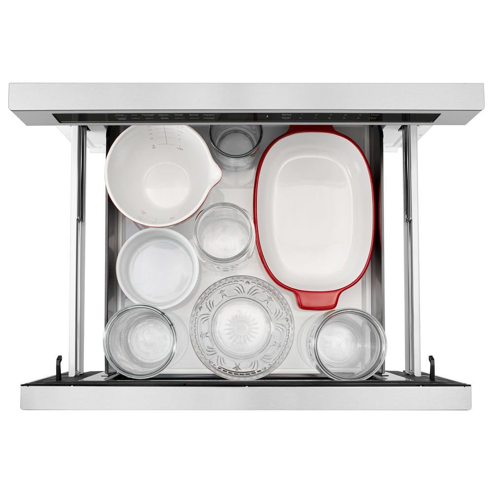 KitchenAid 23 87 in 1 2 cu ft 950 Watt Microwave Drawer Stainless Steel