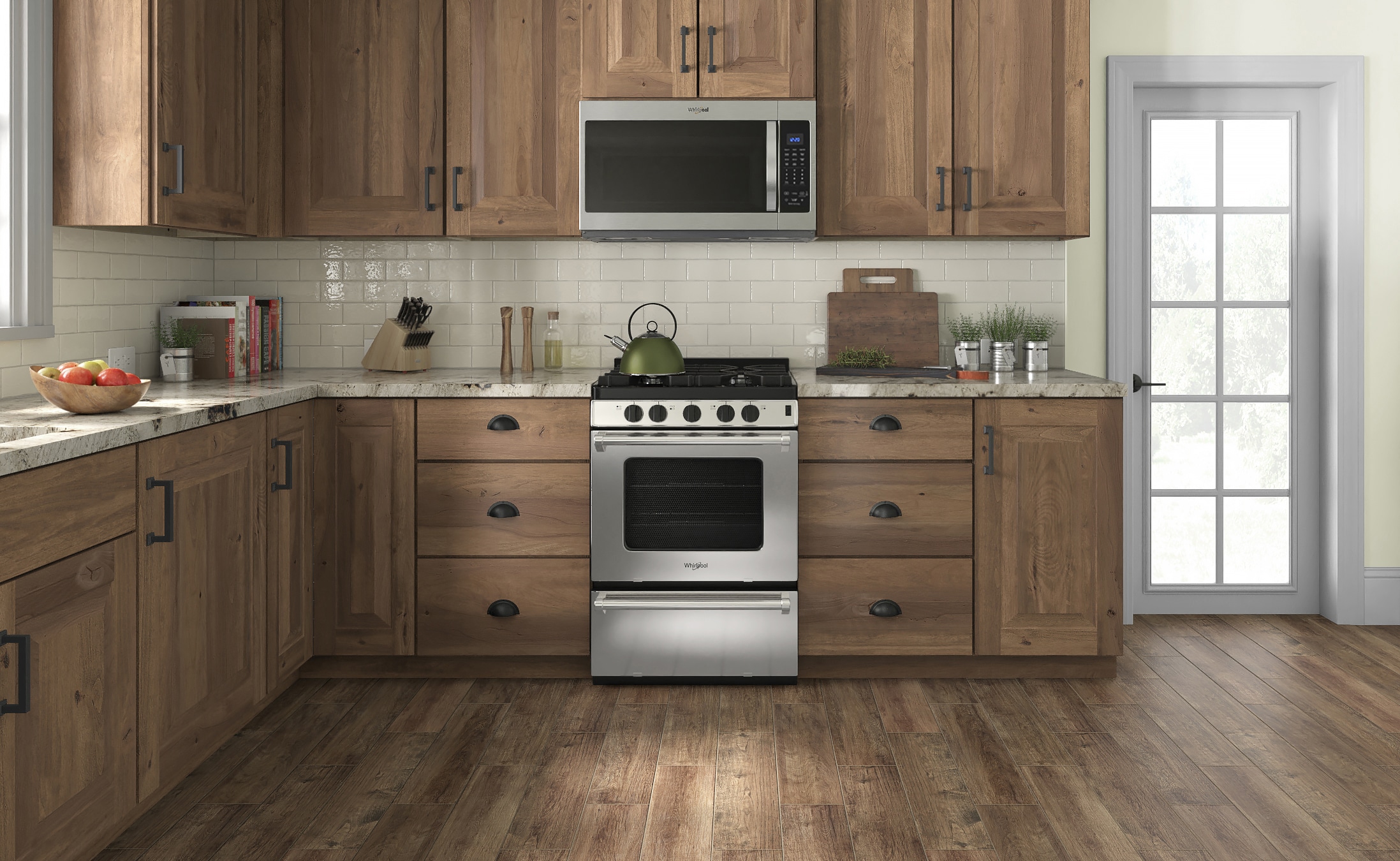 Whirlpool 24-in 4 burners 2.96-cu ft Freestanding Natural Gas Range ( Stainless steel )