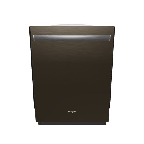 Whirlpool 47 Decibel Built in Dishwasher Black Stainless Steel Common 24 in Actual 23 88 in ENERGY STAR