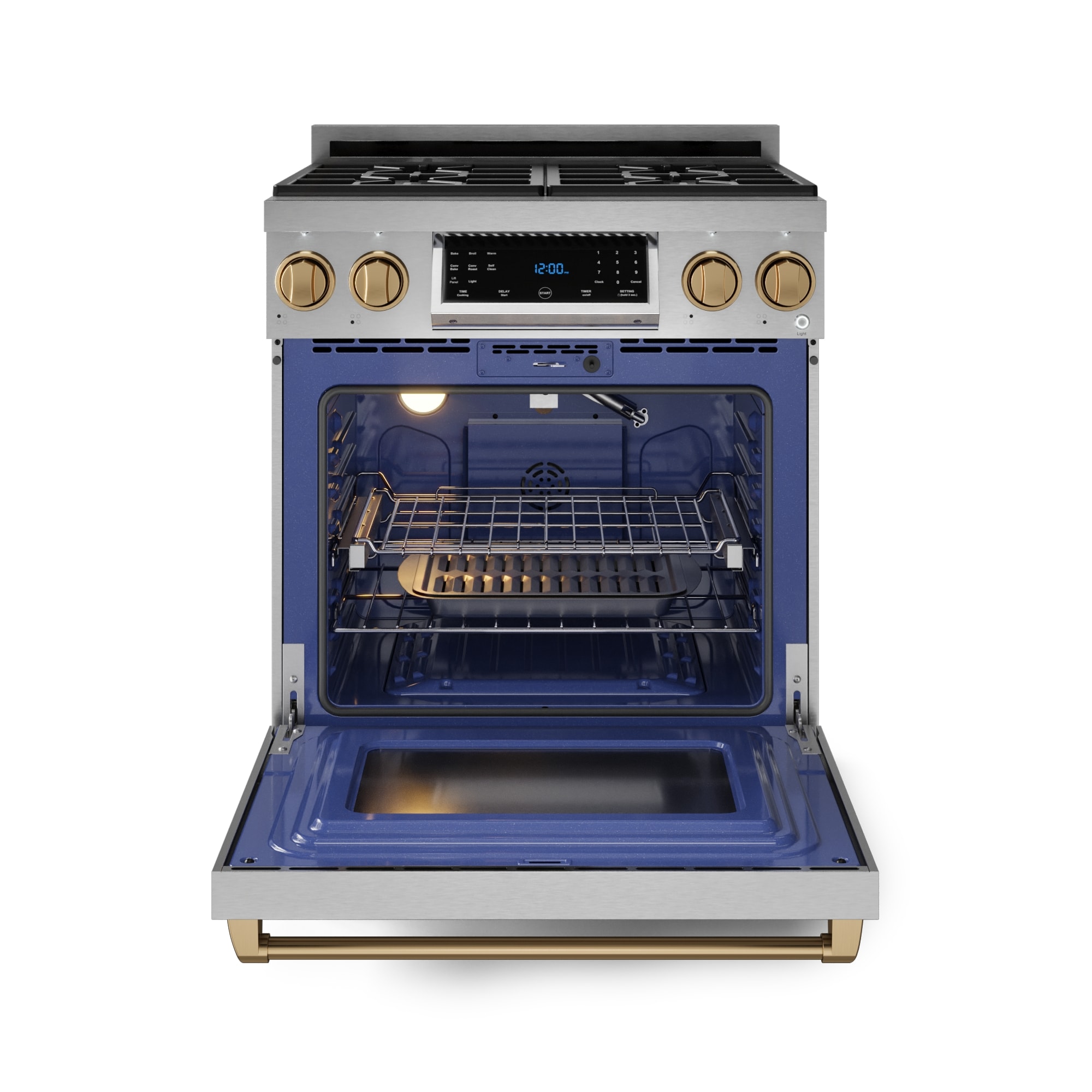Thor Kitchen Gordon Ramsay Series 30-in 4 burners 4.55-cu ft Convection Oven Freestanding Natural Gas Range ( Stainless Steel with Bronze Accents )