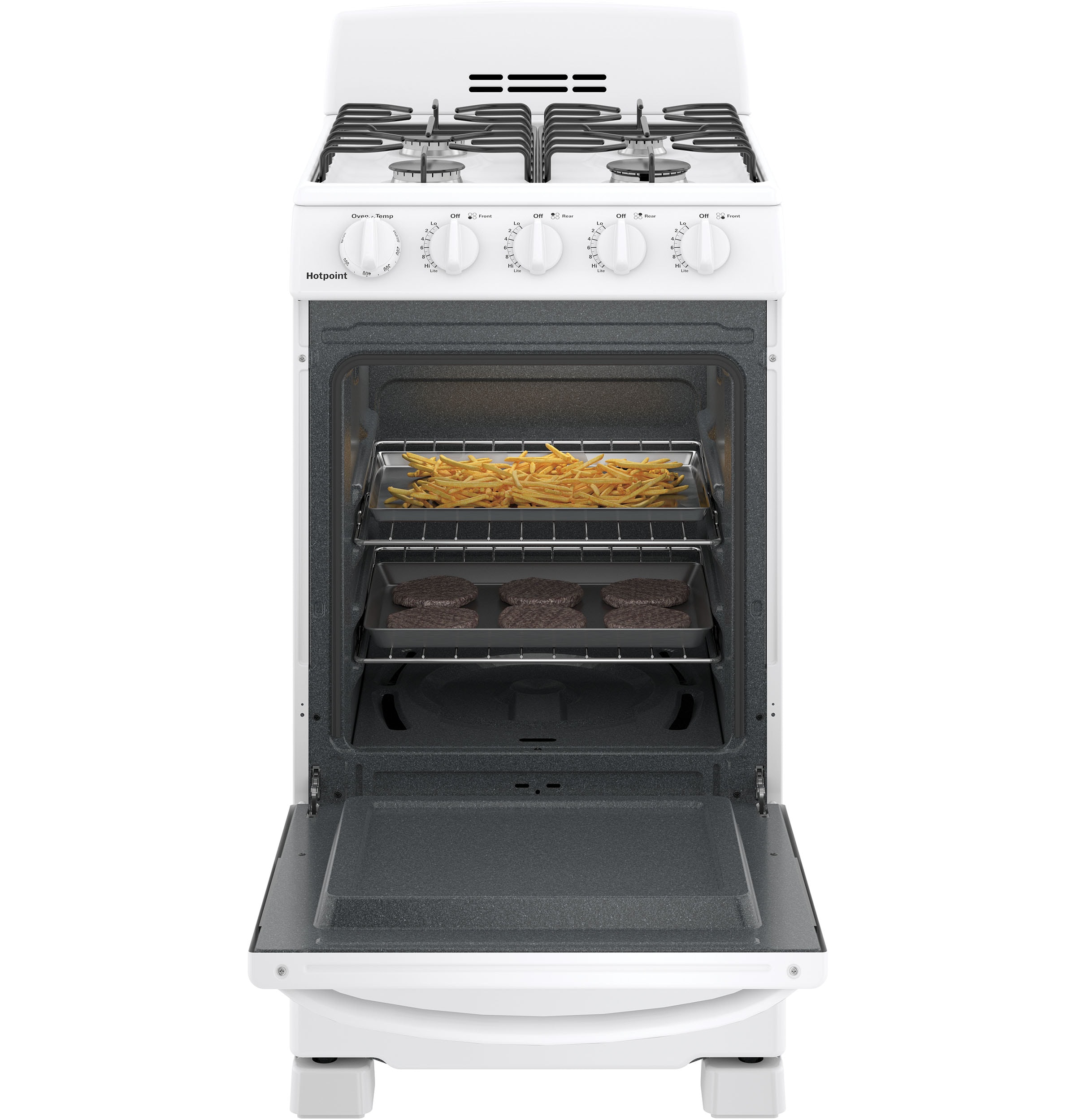 Hotpoint 20-in 4 burners 2.3-cu ft Freestanding Natural Gas Range ( White )