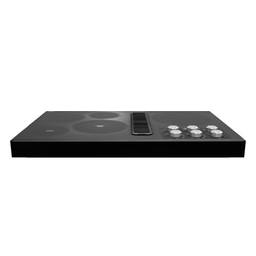 KitchenAid 36-in 5 burners Smooth Surface (Radiant) Stainless steel Electric Cooktop with Downdraft Exhaust