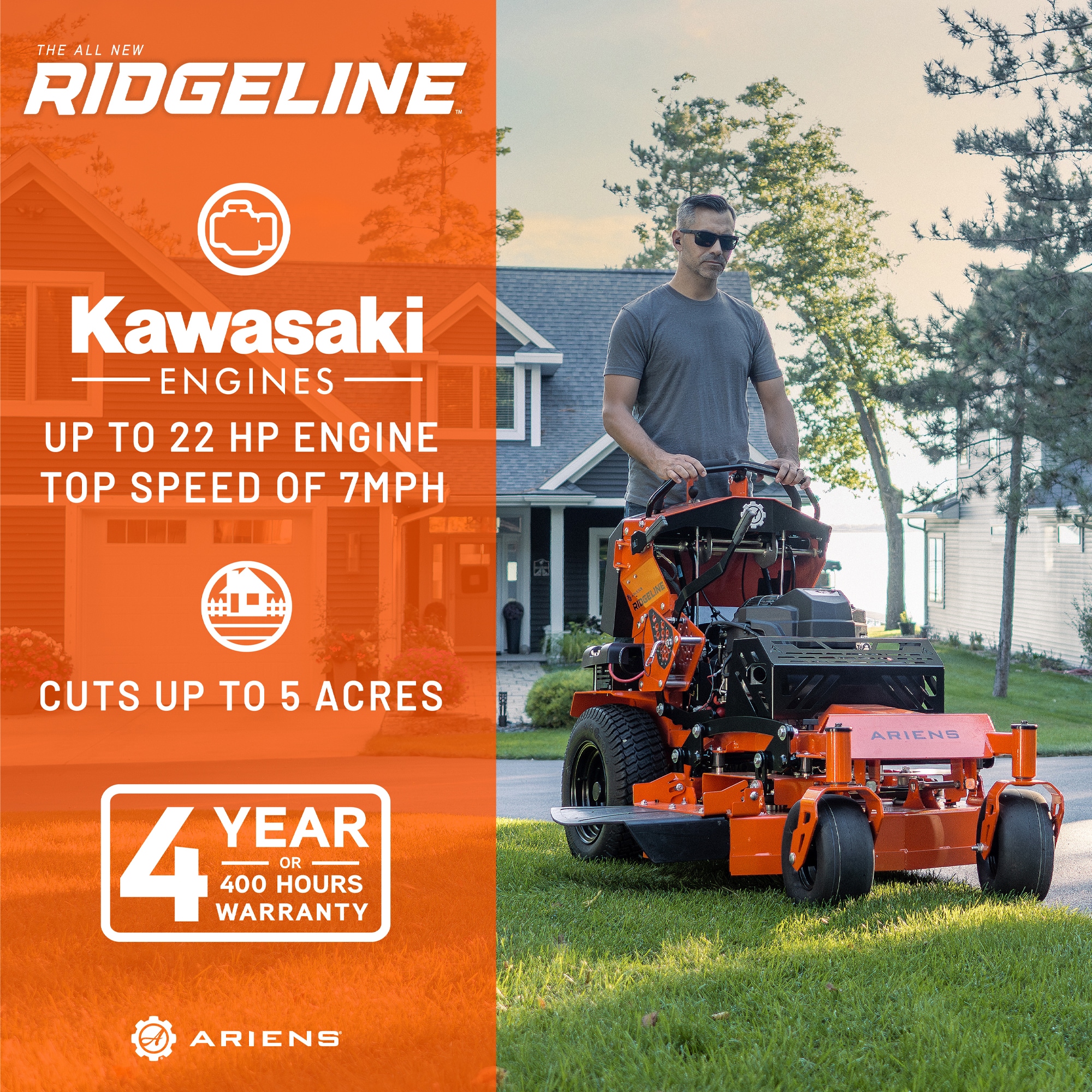 Ariens Ridgeline Stand On 52-in V-twin Gas Zero-turn Stand-on Lawn Riding Mower