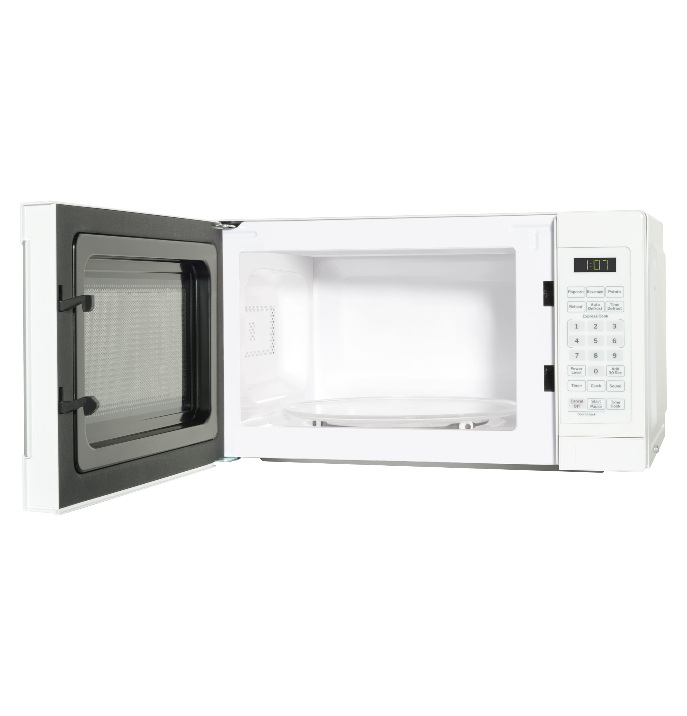 GE 0 7 cu ft Small 700 Watt Countertop Microwave White