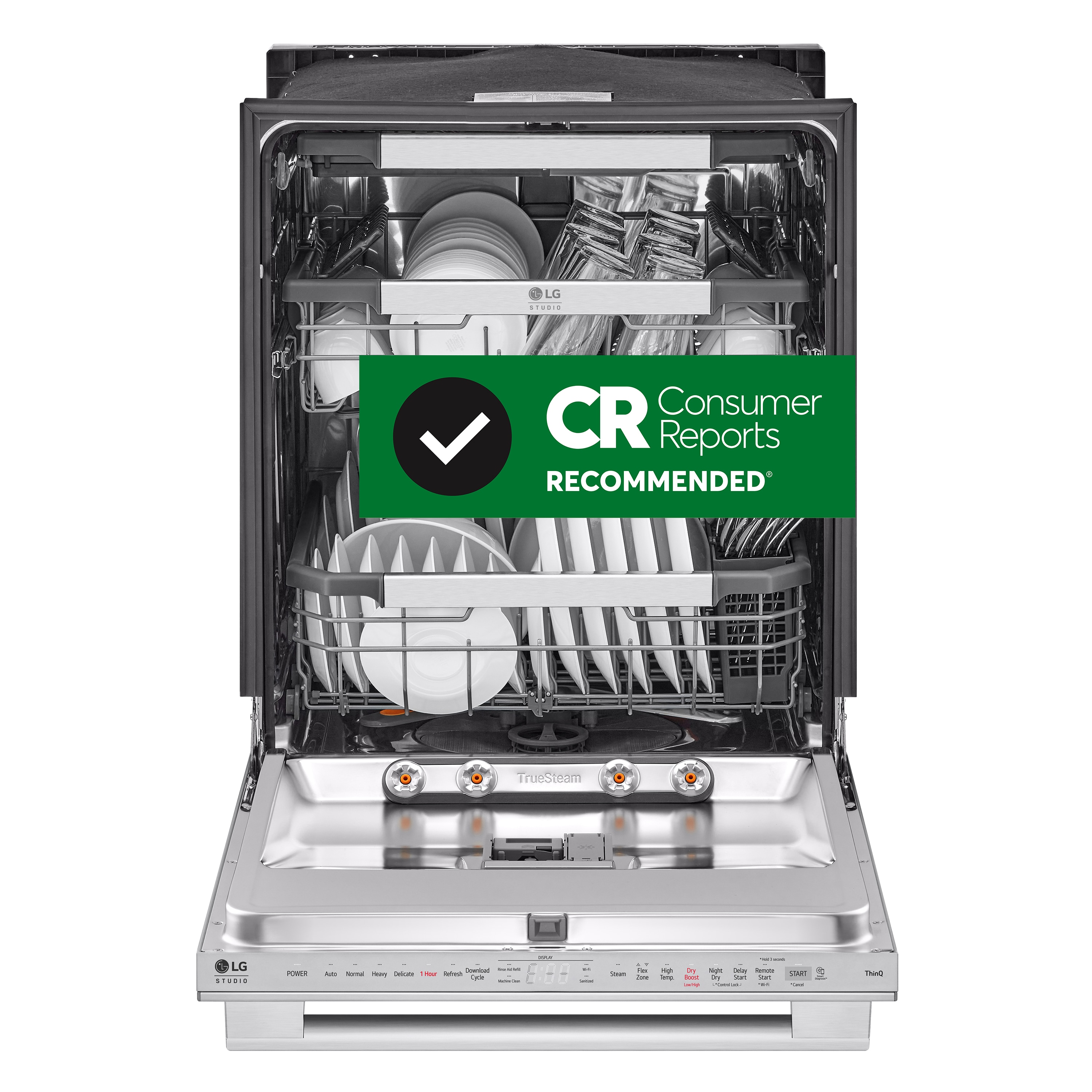 LG STUDIO 1 Hour Wash Dry Top Control 24 in Smart Built In Dishwasher With Third Rack Printproof Stainless Steel ENERGY STAR 40 dBA