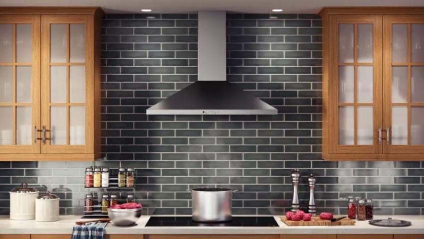 GE Convertible Slate Wall Mounted Range Hood Common 36 Inch Actual 36 in