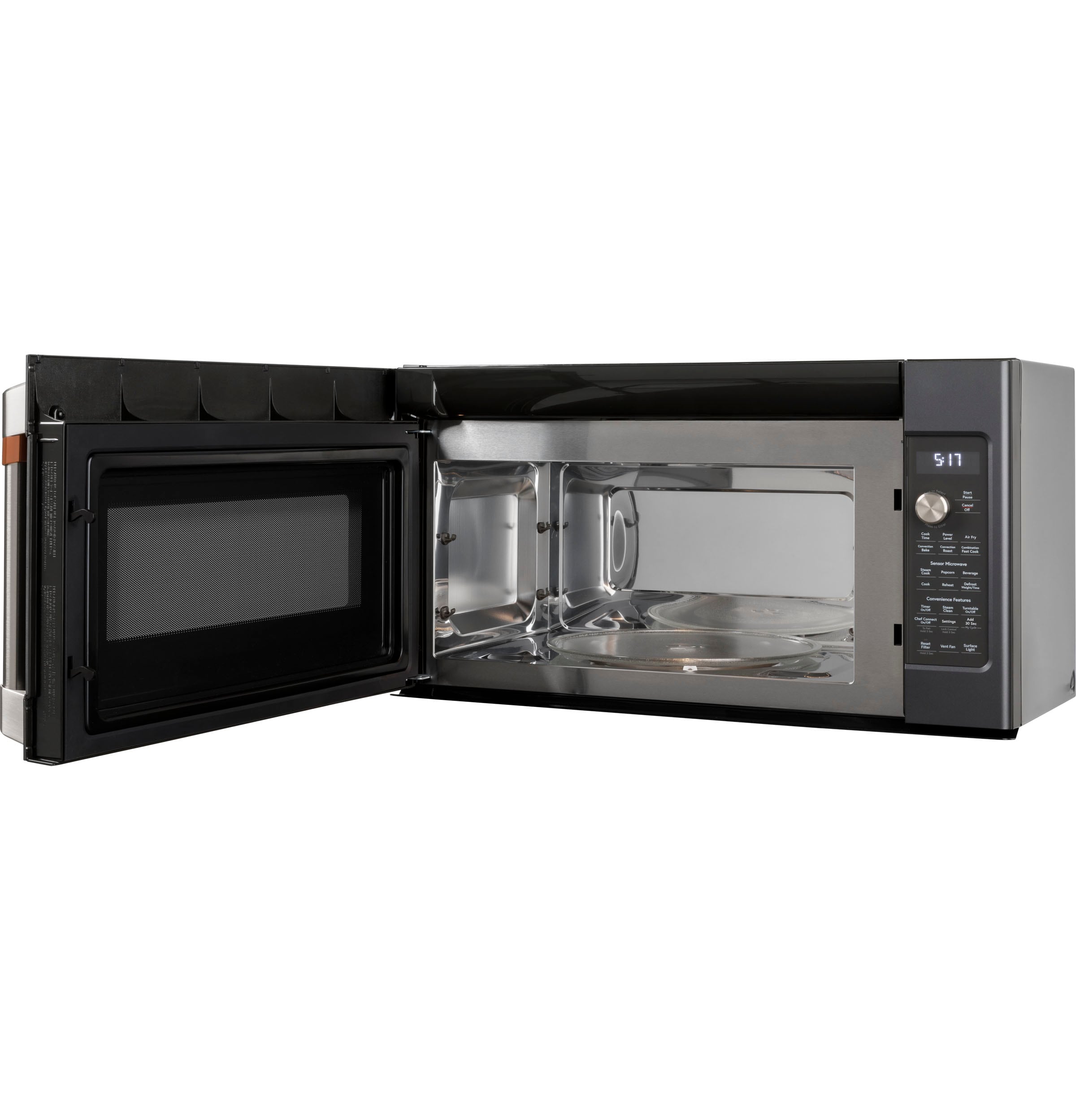 Cafe 1 7 cu ft 950 Watt Over the Range Convection Microwave with Sensor Cooking Matte Black