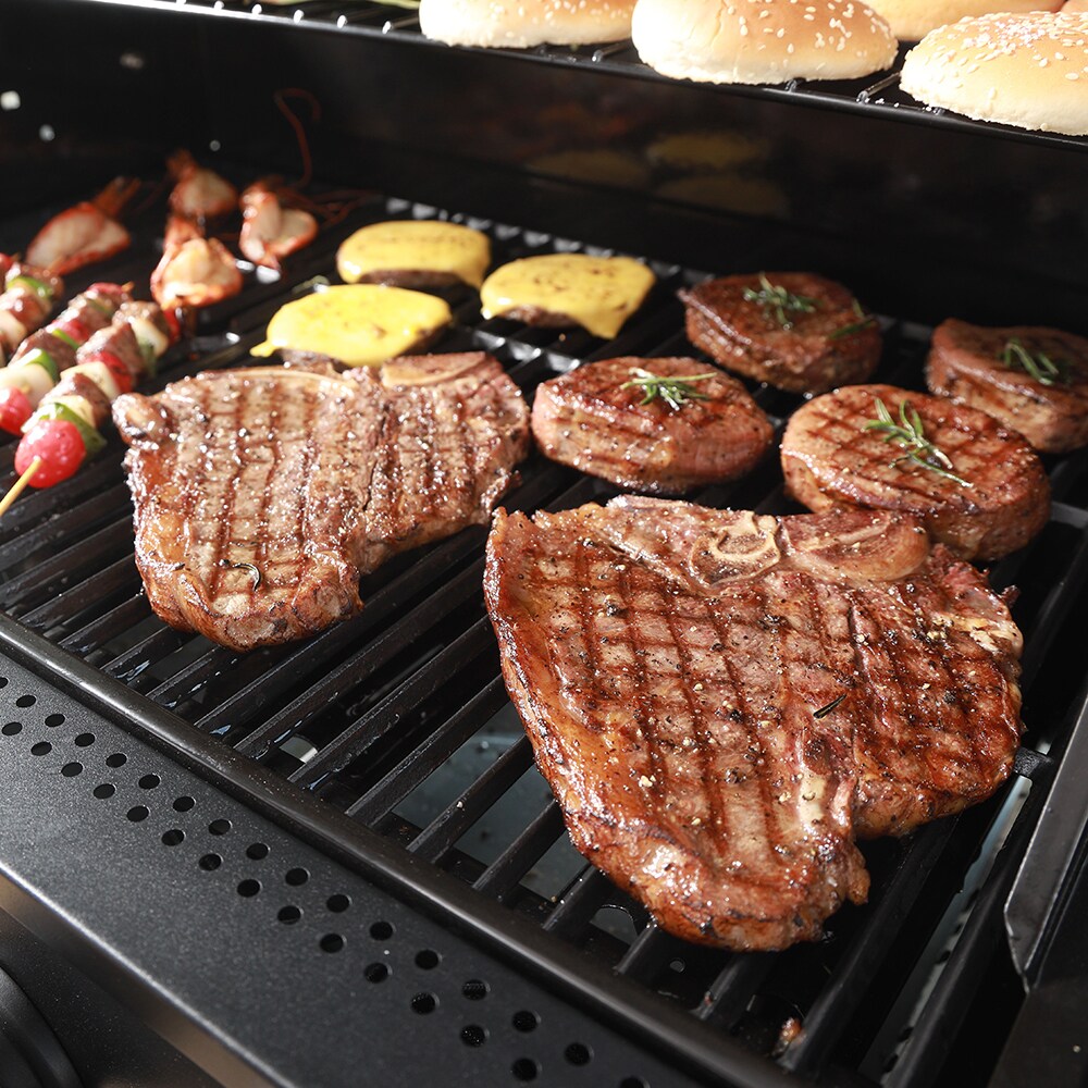 BakerStone Original Series Black 4 -Burner Liquid Propane and Natural Gas Grill 2 -Side Burner
