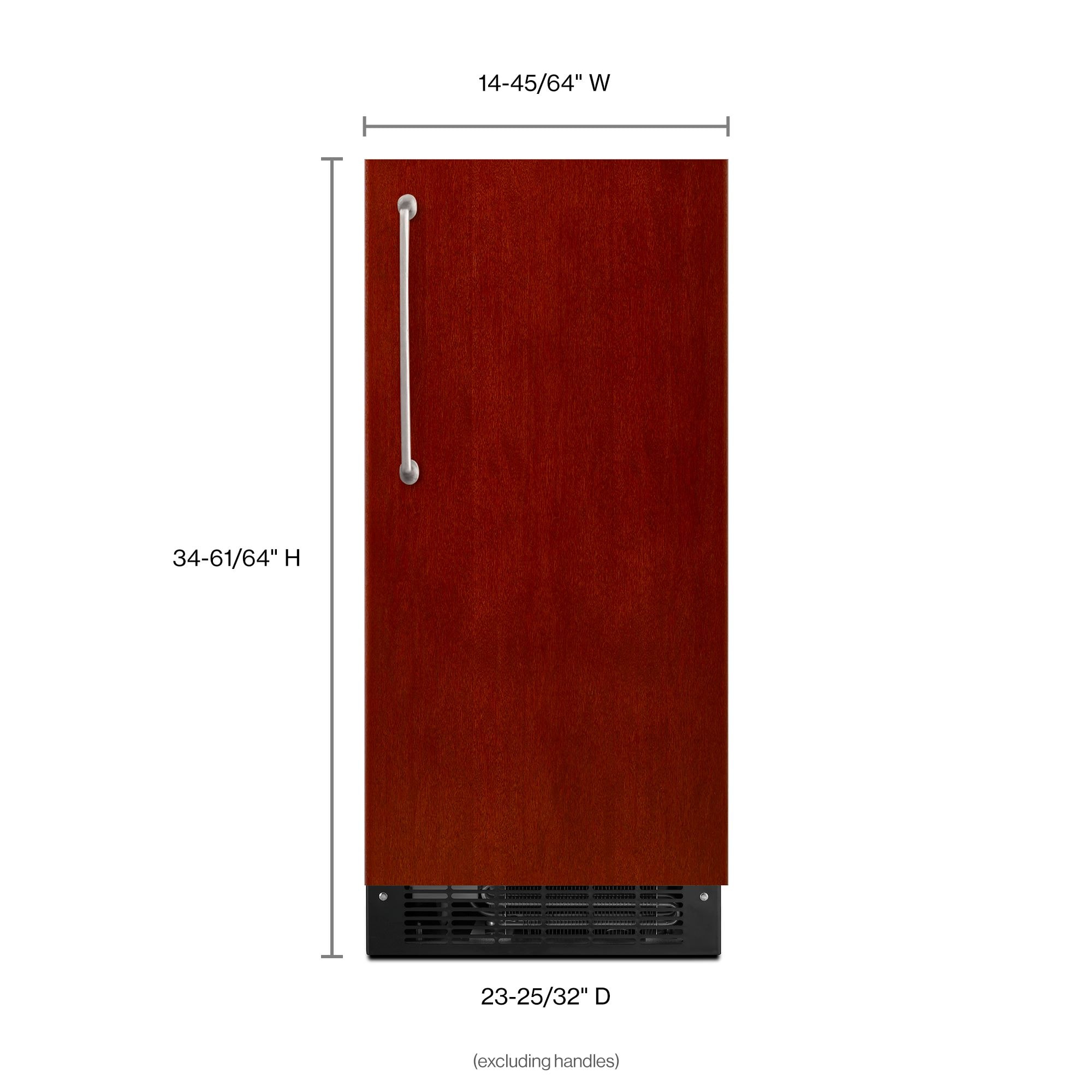 KitchenAid 22 8 lb Reversible Door Built In Ice Maker Panel Ready