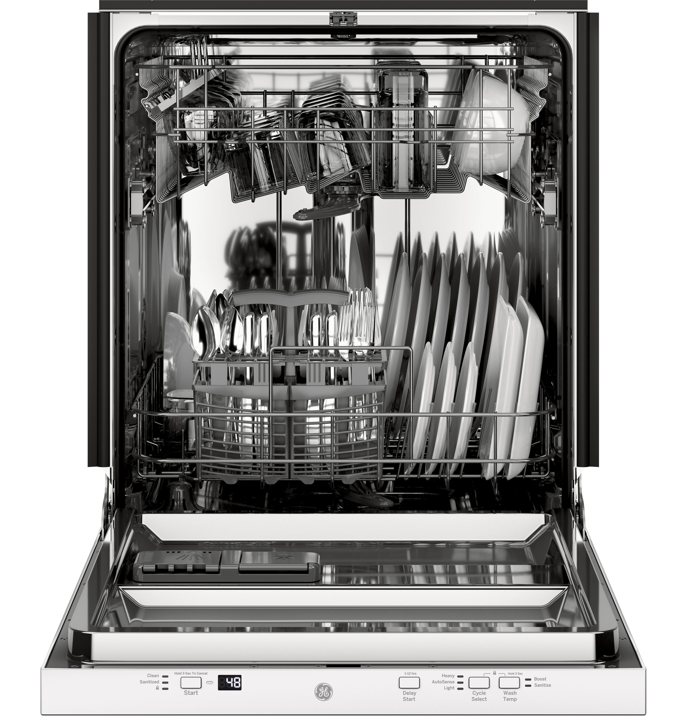 GE 51 Decibel Built in Dishwasher Hard Food Disposer White Common 24 in Actual 23 75 in ENERGY STAR