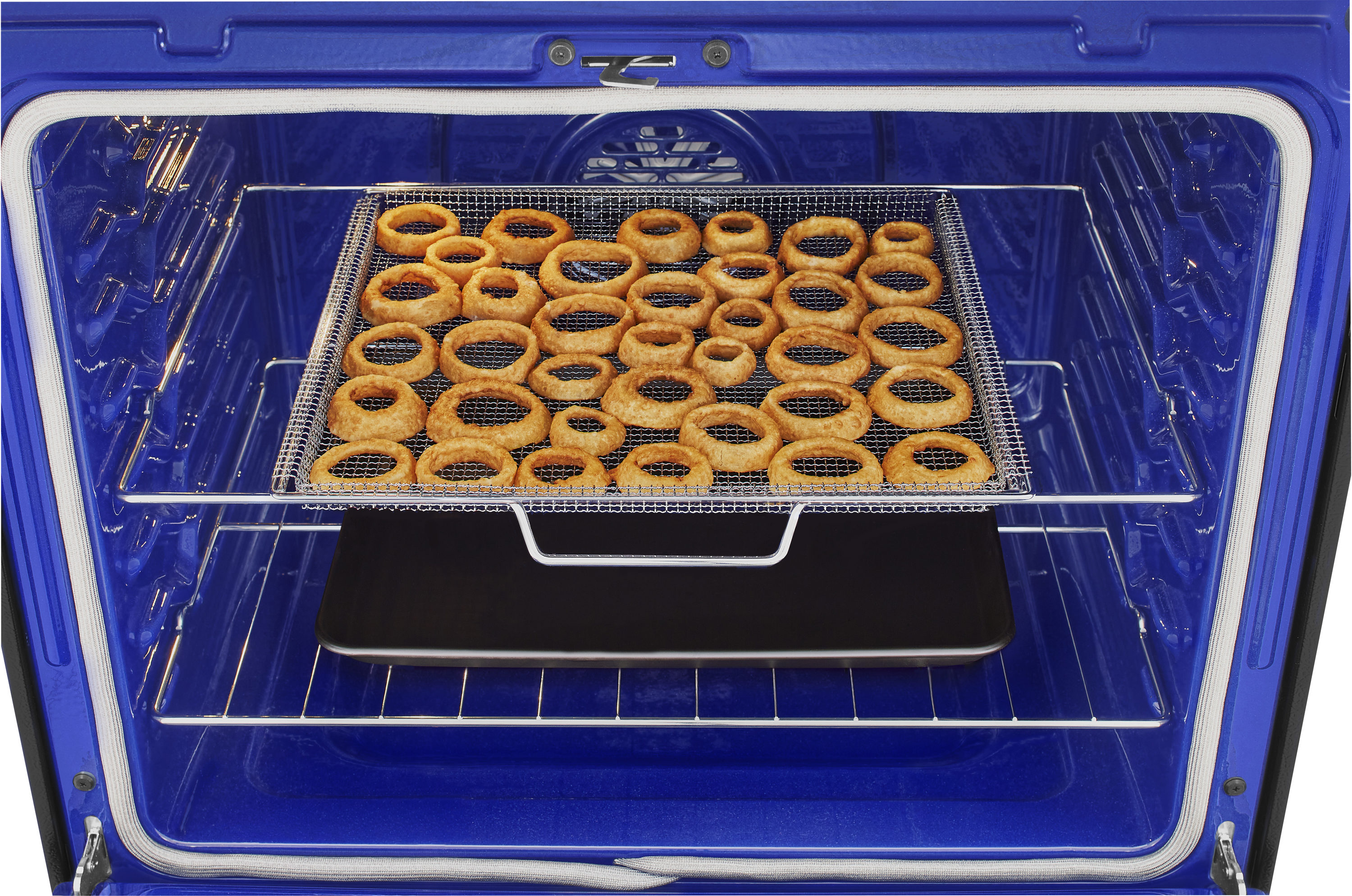 LG 30-in 5 burners 5.8-cu ft Air Fry Convection Oven Freestanding Natural Gas Range ( Printproof Black Stainless Steel )