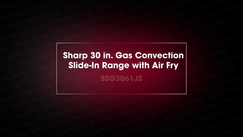 Sharp 30-in 5 burners 6.1-cu ft Air Fry Convection Oven Slide-In Natural Gas Range ( Stainless Steel )
