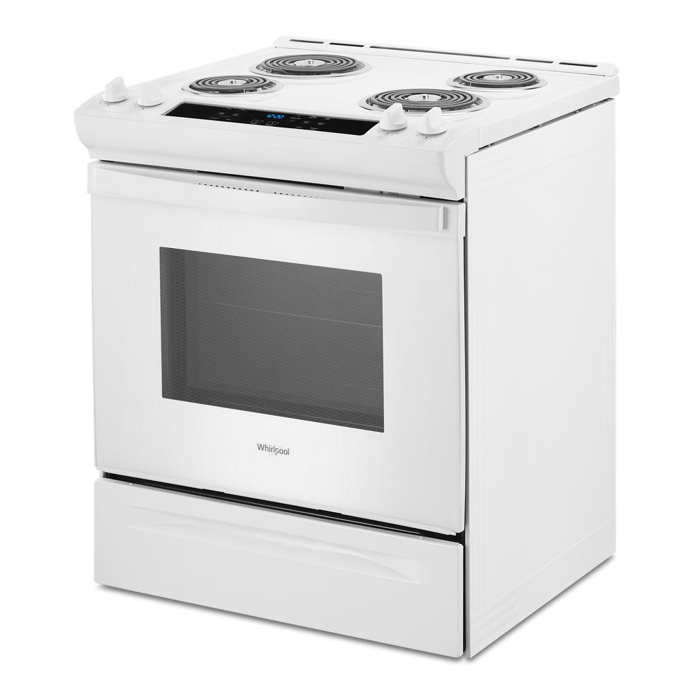 Whirlpool 30-in 4 burners 4.8-cu ft Slide-In Electric Range White )