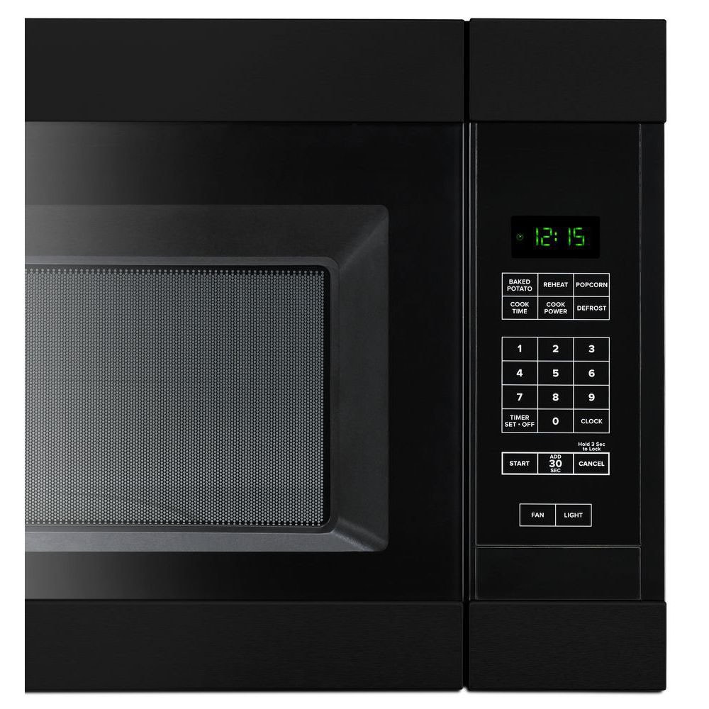Amana 1 6 cu ft 1000 Watt Over the Range Microwave Black