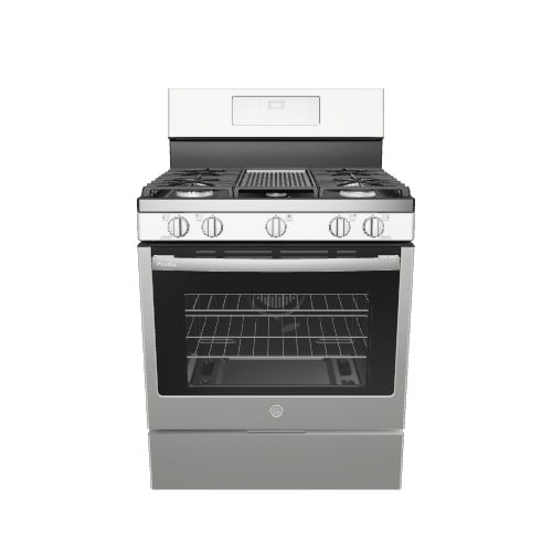 GE Profile 30-in 5 burners 5.6-cu ft Air Fry Convection Oven Freestanding Natural Gas Range ( Stainless Steel )