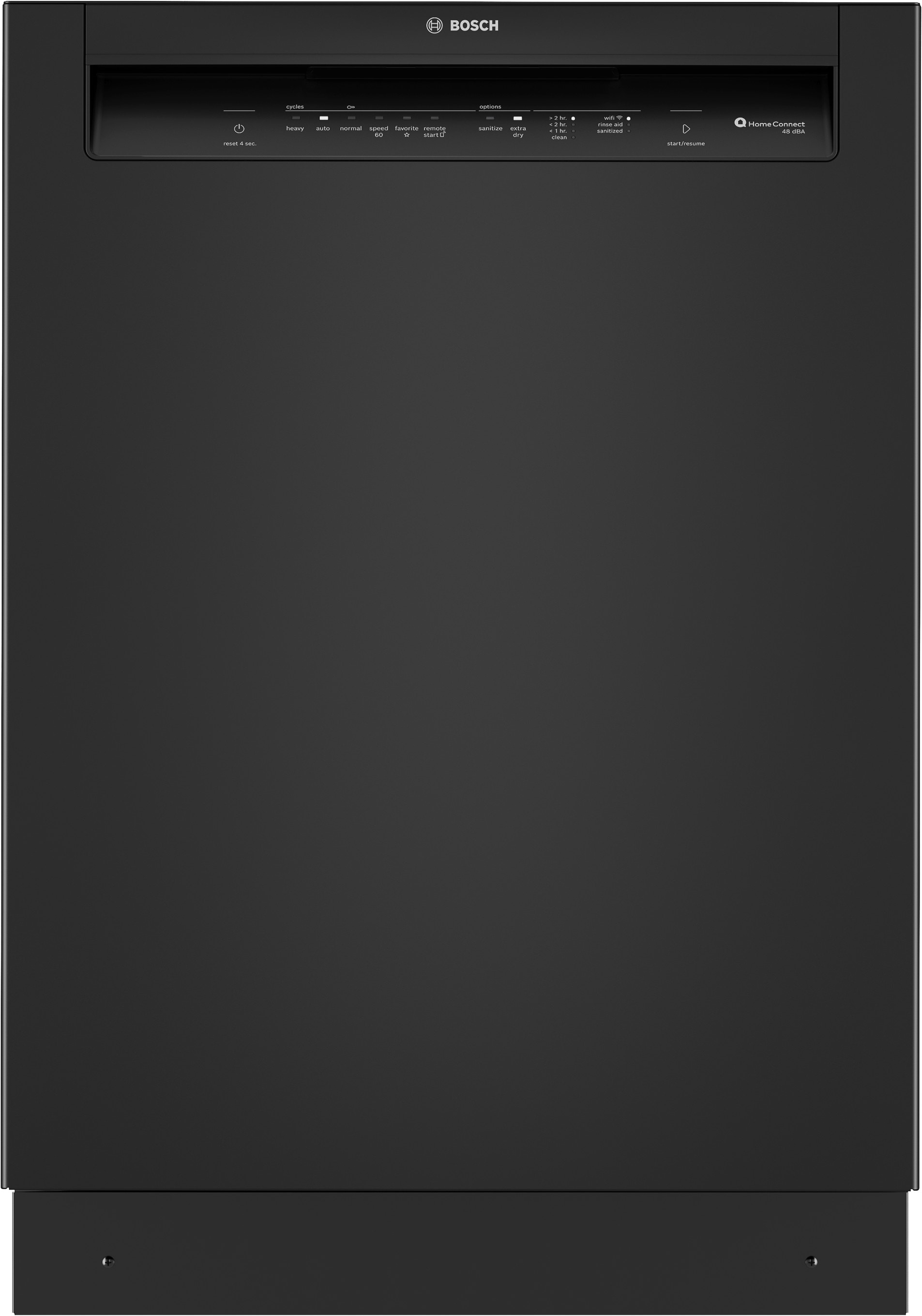 Bosch 300 Series 24 in Front Control Built in Dishwasher With Third Rack Black 48 Decibel Very Quiet Sound Level