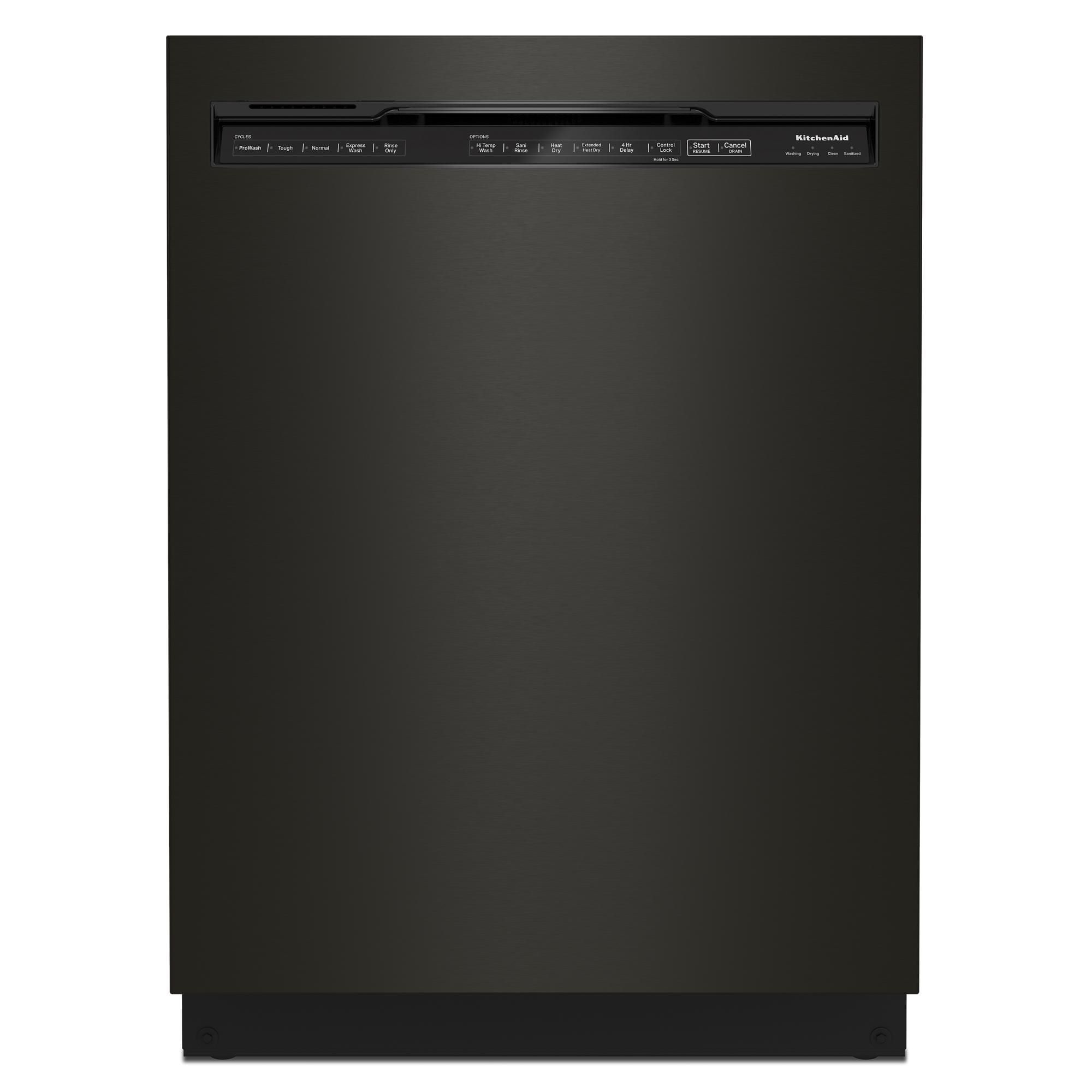 KitchenAid 40 Total Wash Jets 41 dBA 24 in Front Control Built in Dishwasher With Third Rack Black Stainless Steel 41 Decibel Quietest Sound Level