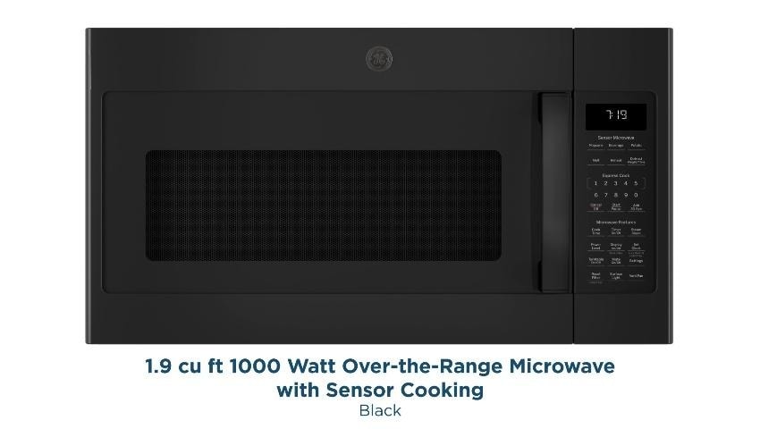 GE 1 9 cu ft Over the Range Microwave with Sensor Cooking Black
