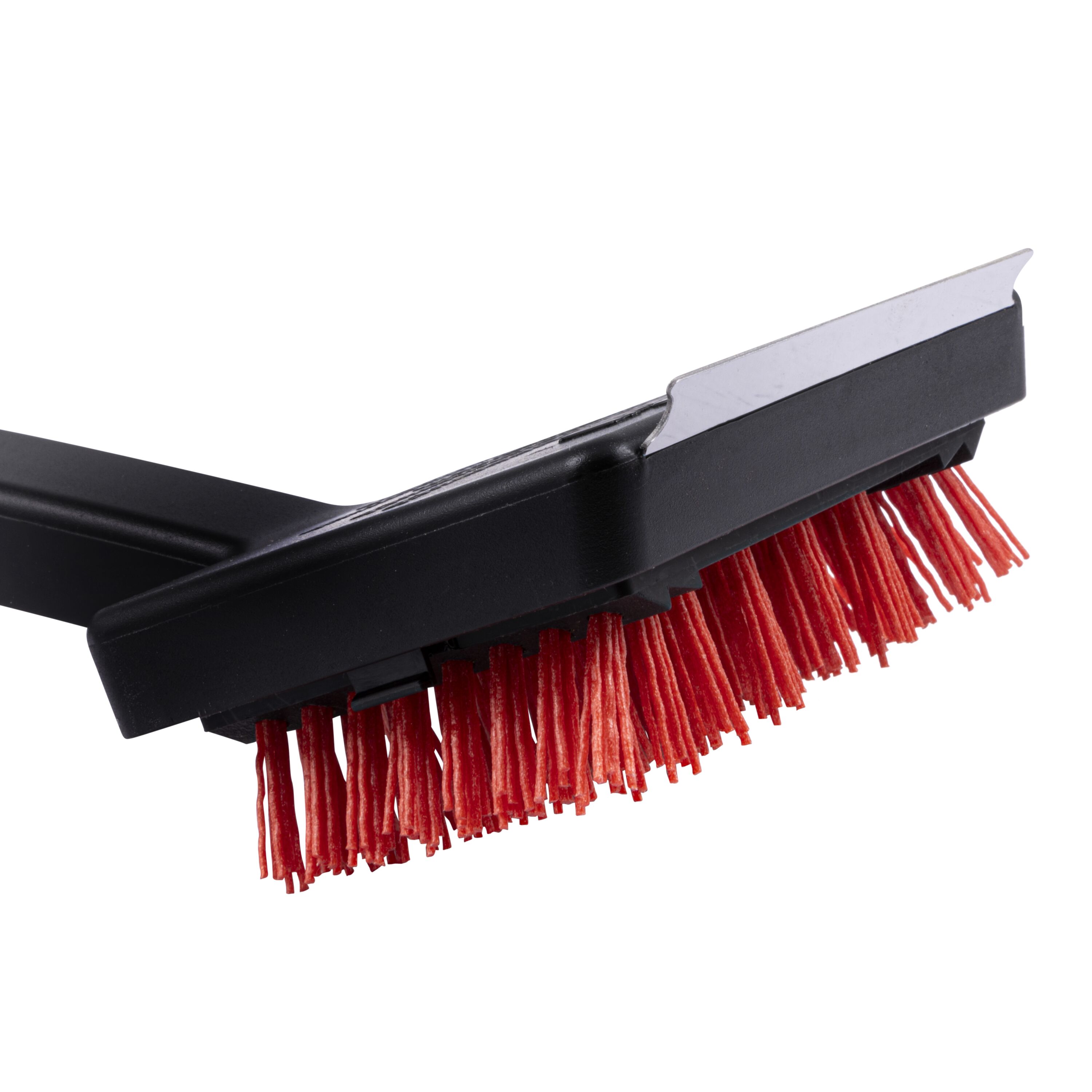 Charbroil Safer Nylon Grill brush with 7.4-in Plastic Handle with Scraper Blade
