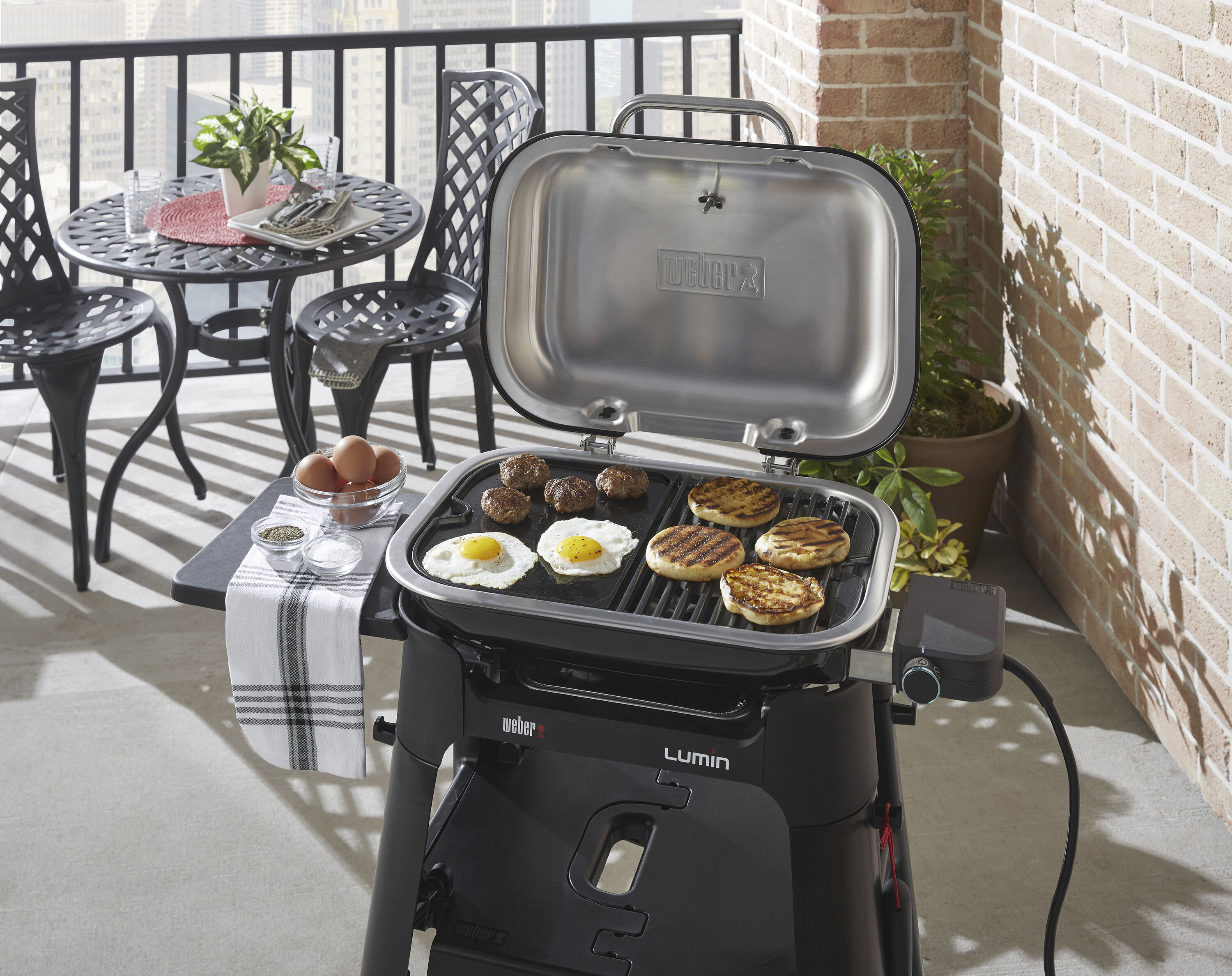Weber Lumin Porcelain-Enameled Cast-Iron Griddle