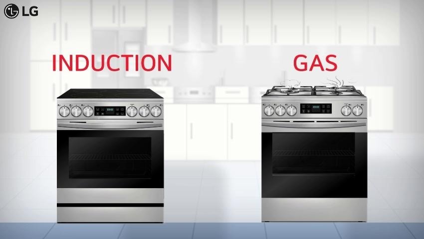 LG 30-in 5 Burners 6.3-cu ft Air Fry Convection Oven Slide-in Single Induction Range (Stainless Steel)