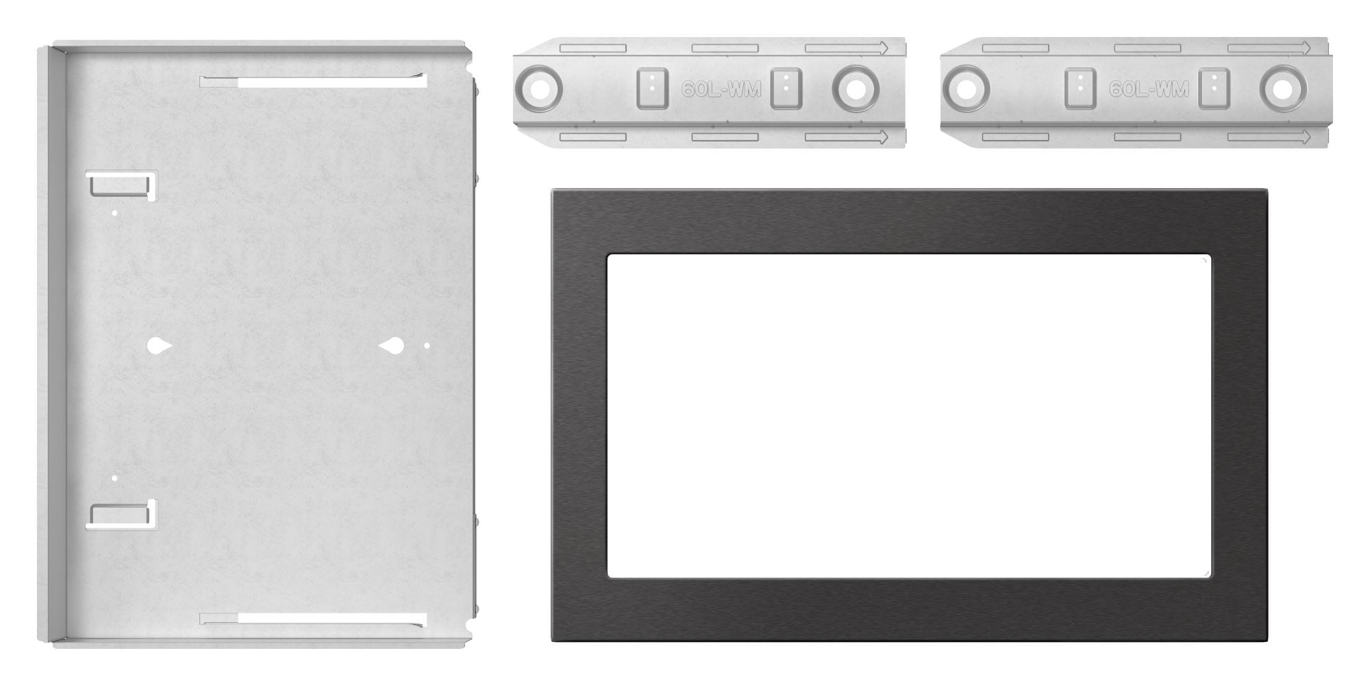 Countertop microwave Trim kit ( Black Stainless Steel )