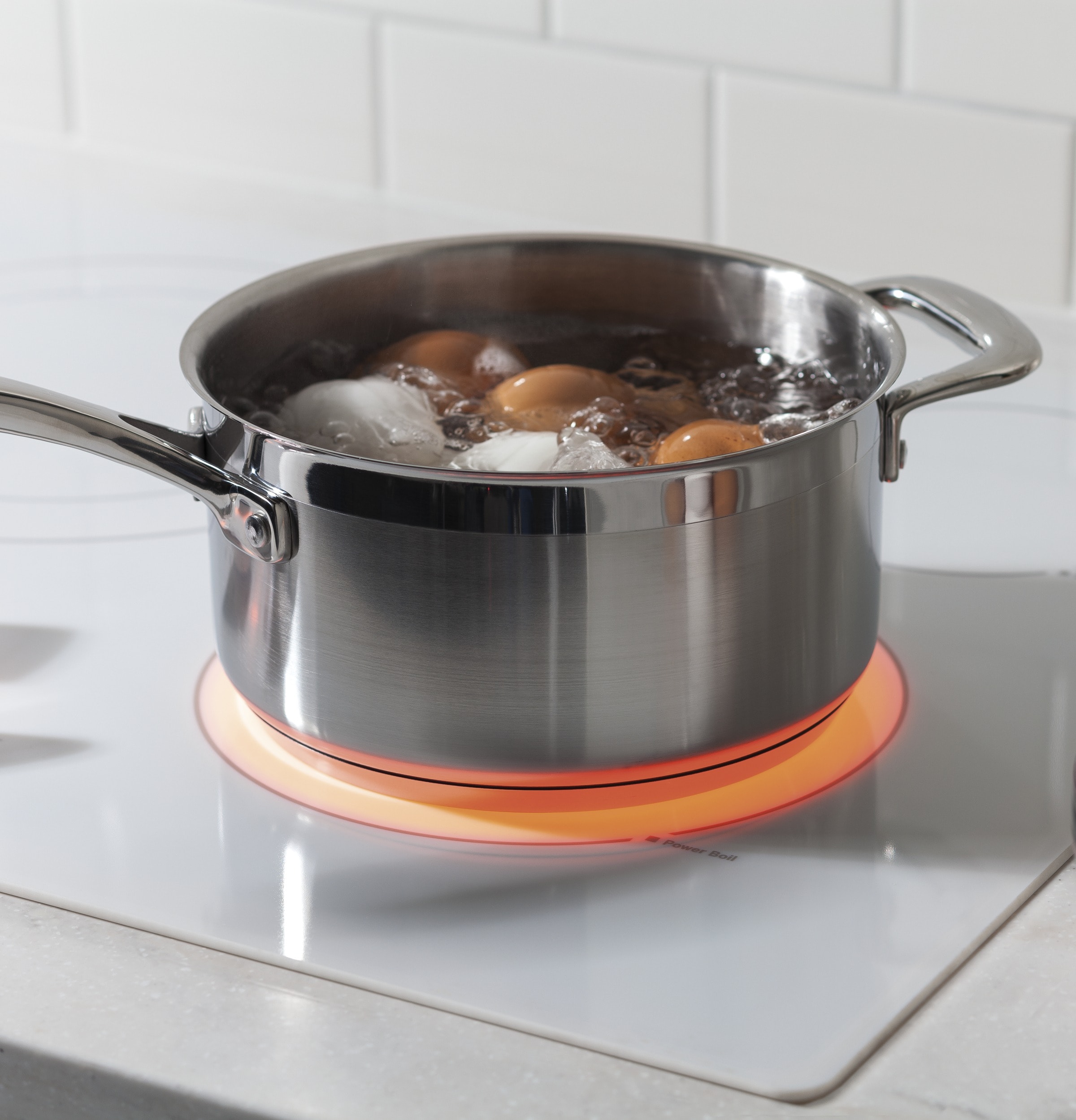 GE 36-in 5 burners Smooth Surface (Radiant) White Electric Cooktop