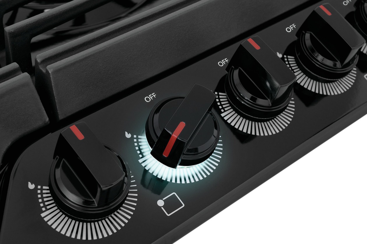 Frigidaire Gallery 30-in 5 burners Black Gas Cooktop