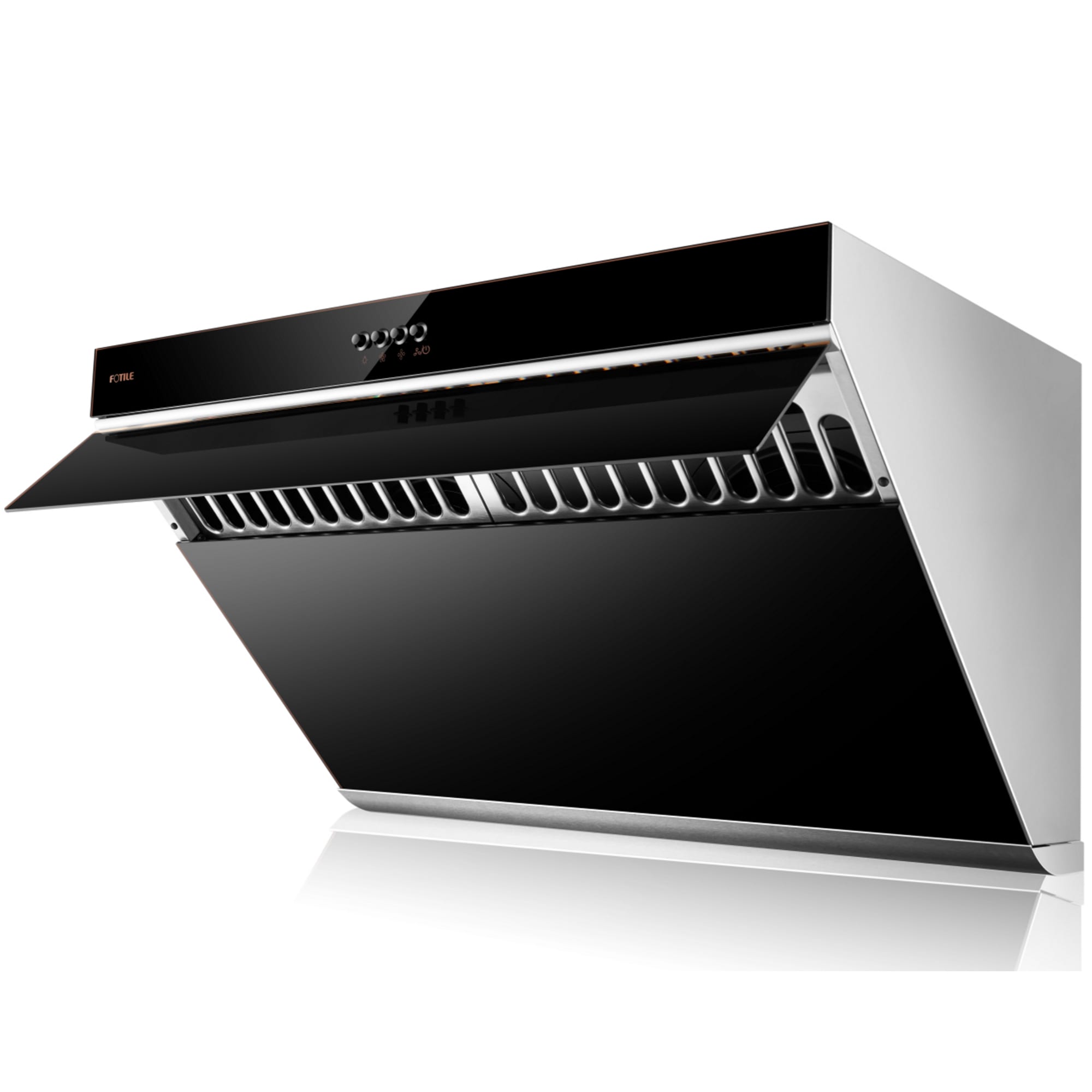 FOTILE Undercabinet Range Hood Onyx black tempered glass and stainless steel Actual 29 9 in