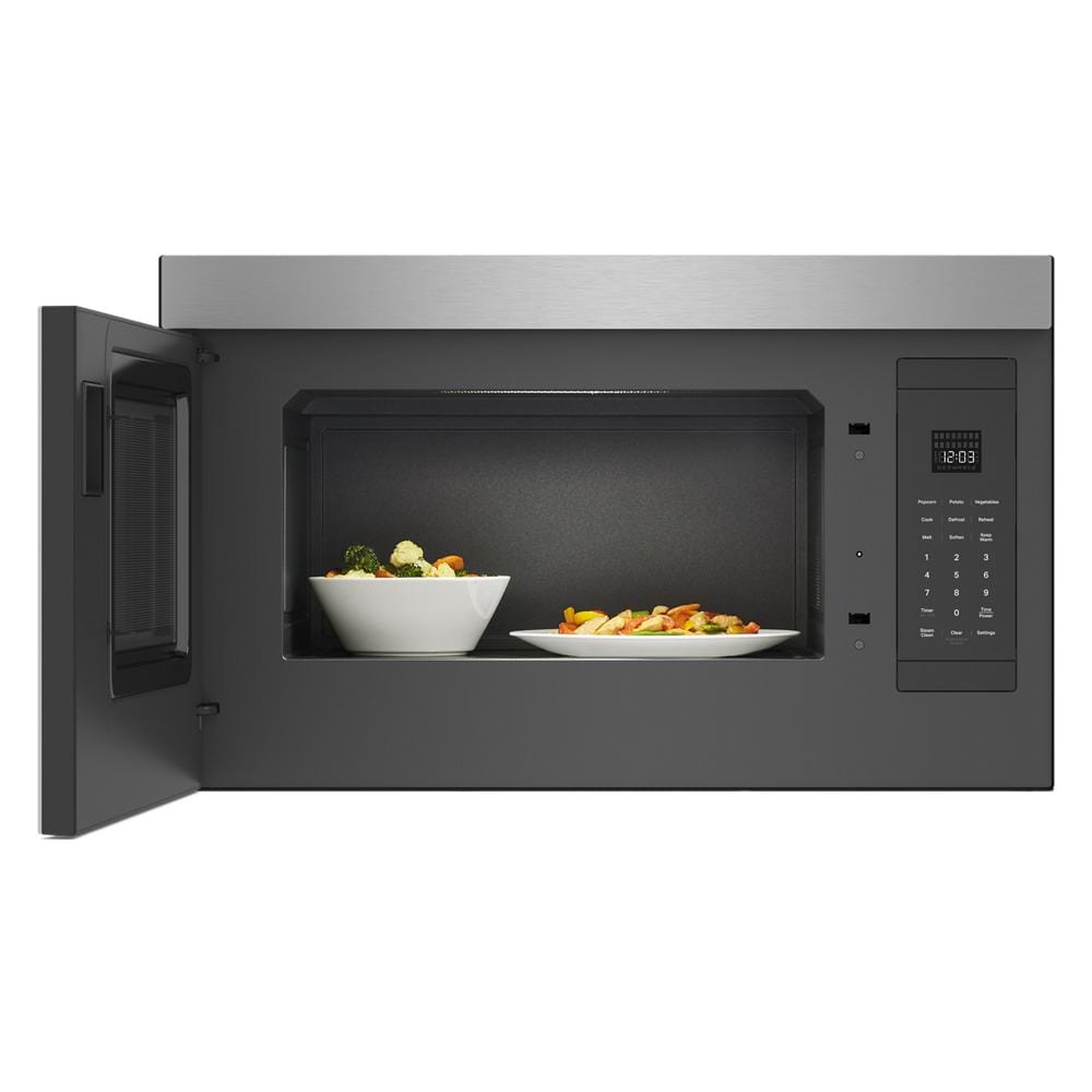 KitchenAid Flush Built in Design 1 1 cu ft 1000 Watt Over the Range Microwave with Sensor Cooking Printshield Stainless
