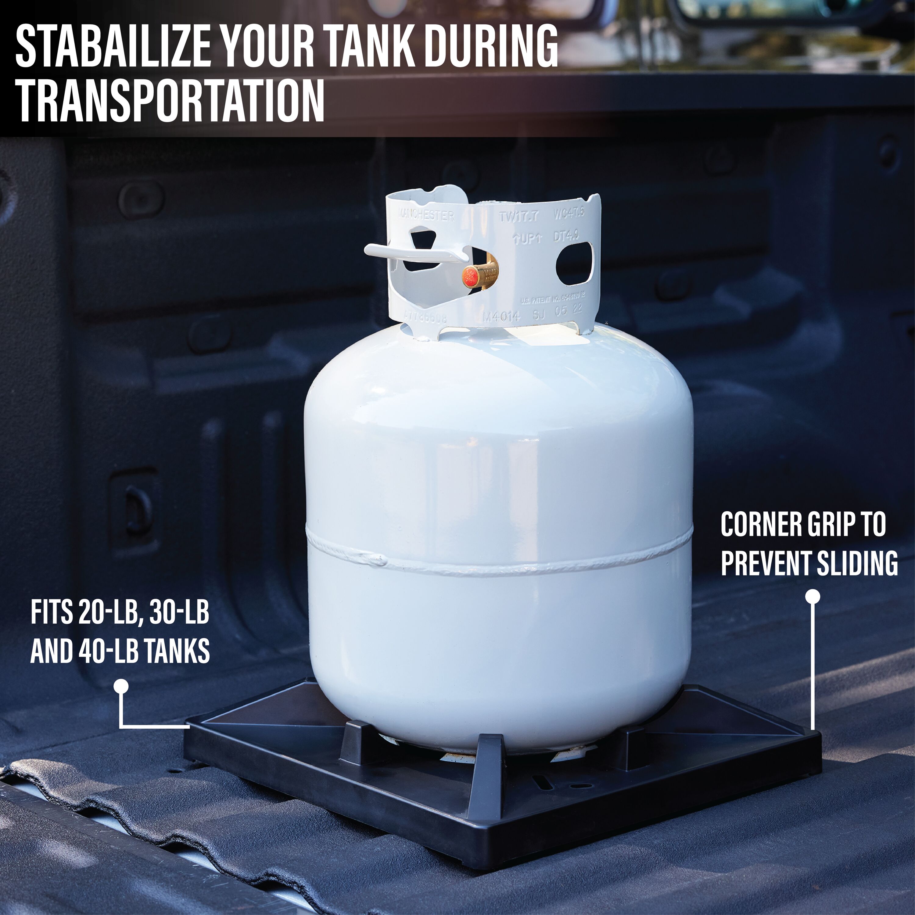 Master Forge Plastic Propane tank stabilizer