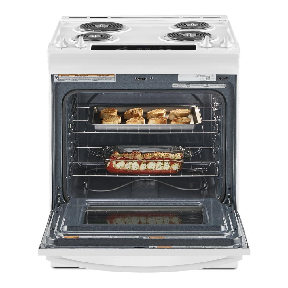 Whirlpool 30-in 4 burners 4.8-cu ft Slide-In Electric Range White )