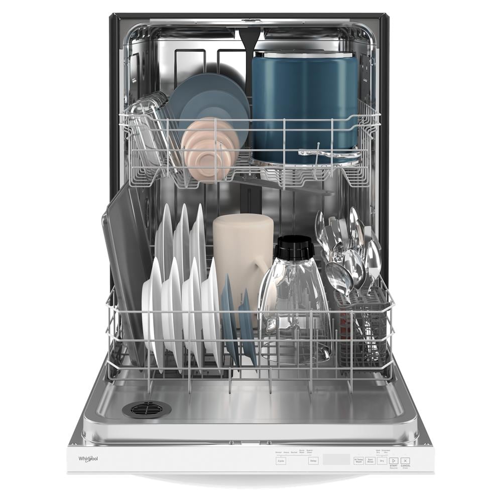 Whirlpool Large Capacity Built In Dishwasher with Tall Top Rack White