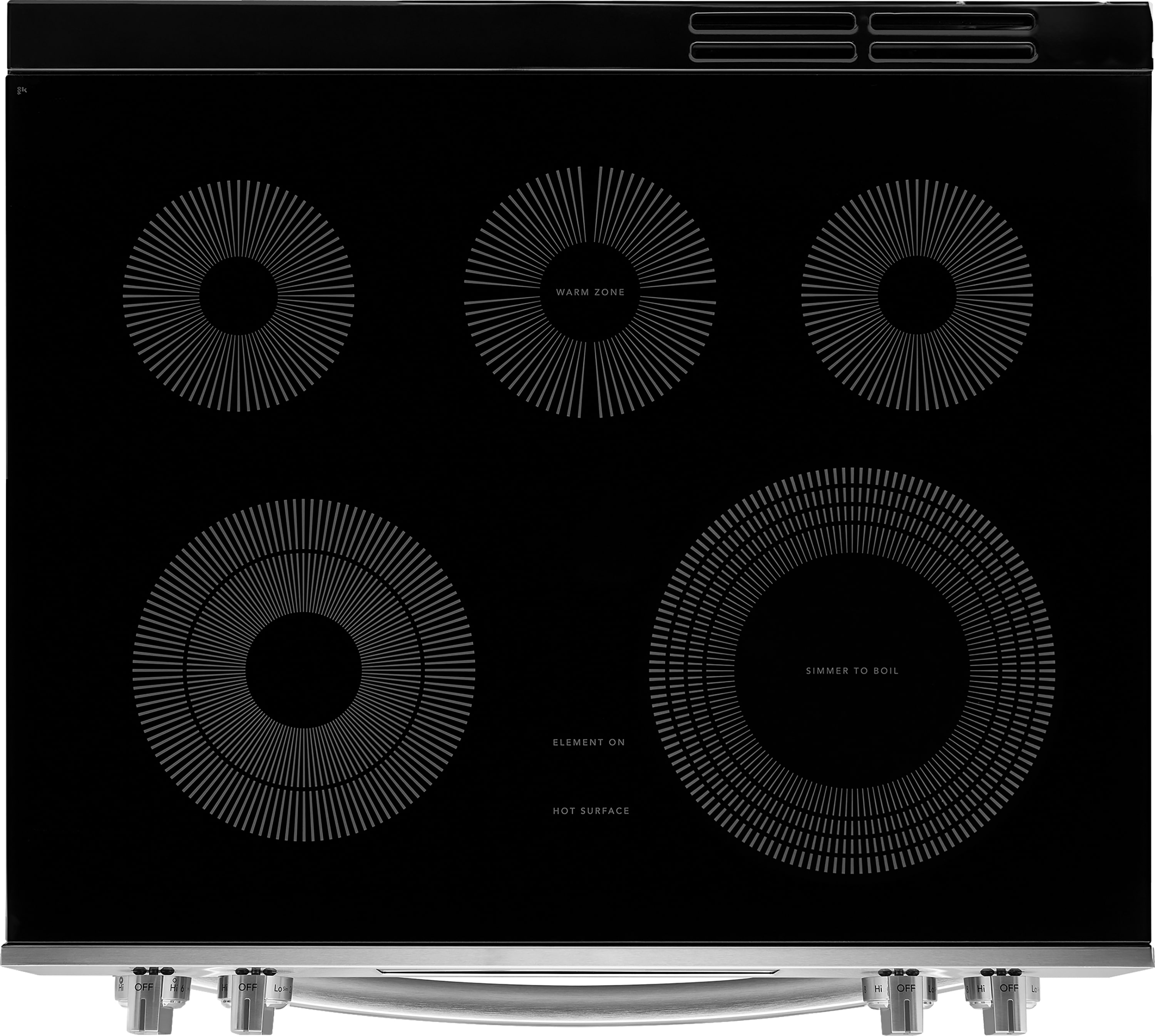 Frigidaire Gallery Stone-Baked Pizza 30-in Glass Top 5 burners 6.2-cu ft Air Fry Convection Oven Slide-In Electric Range ( Smudge-Proof Stainless Steel )