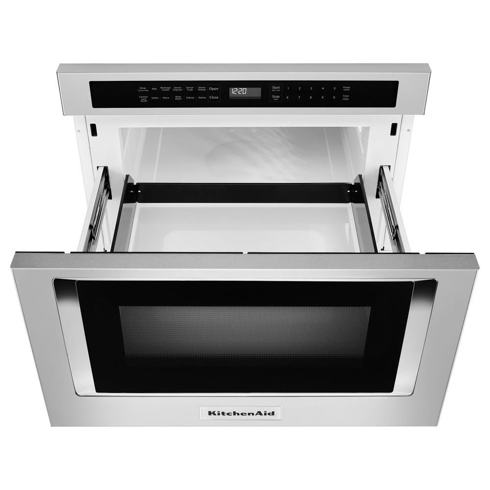 KitchenAid 23 87 in 1 2 cu ft 950 Watt Microwave Drawer Stainless Steel