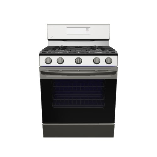 LG 30-in 5 burners 5.8-cu ft Air Fry Convection Oven Freestanding Natural Gas Range ( Printproof Black Stainless Steel )