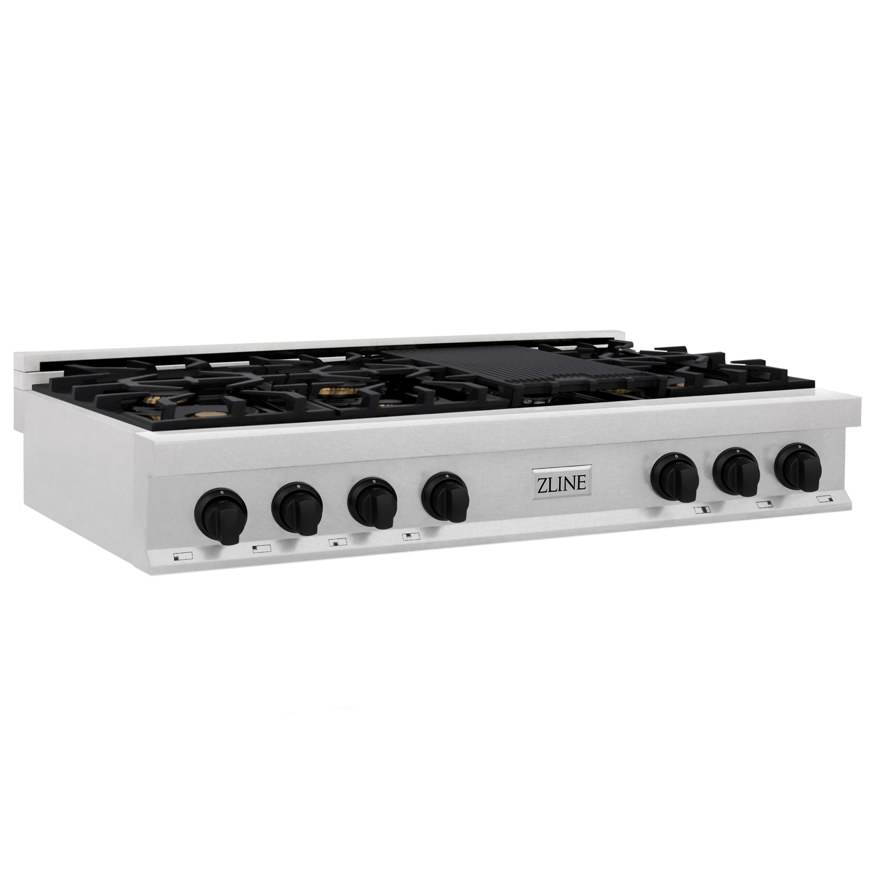 ZLINE KITCHEN & BATH Professional Autograph Edition 48-in 7 burners Stainless steel Gas Cooktop (Griddle Included)