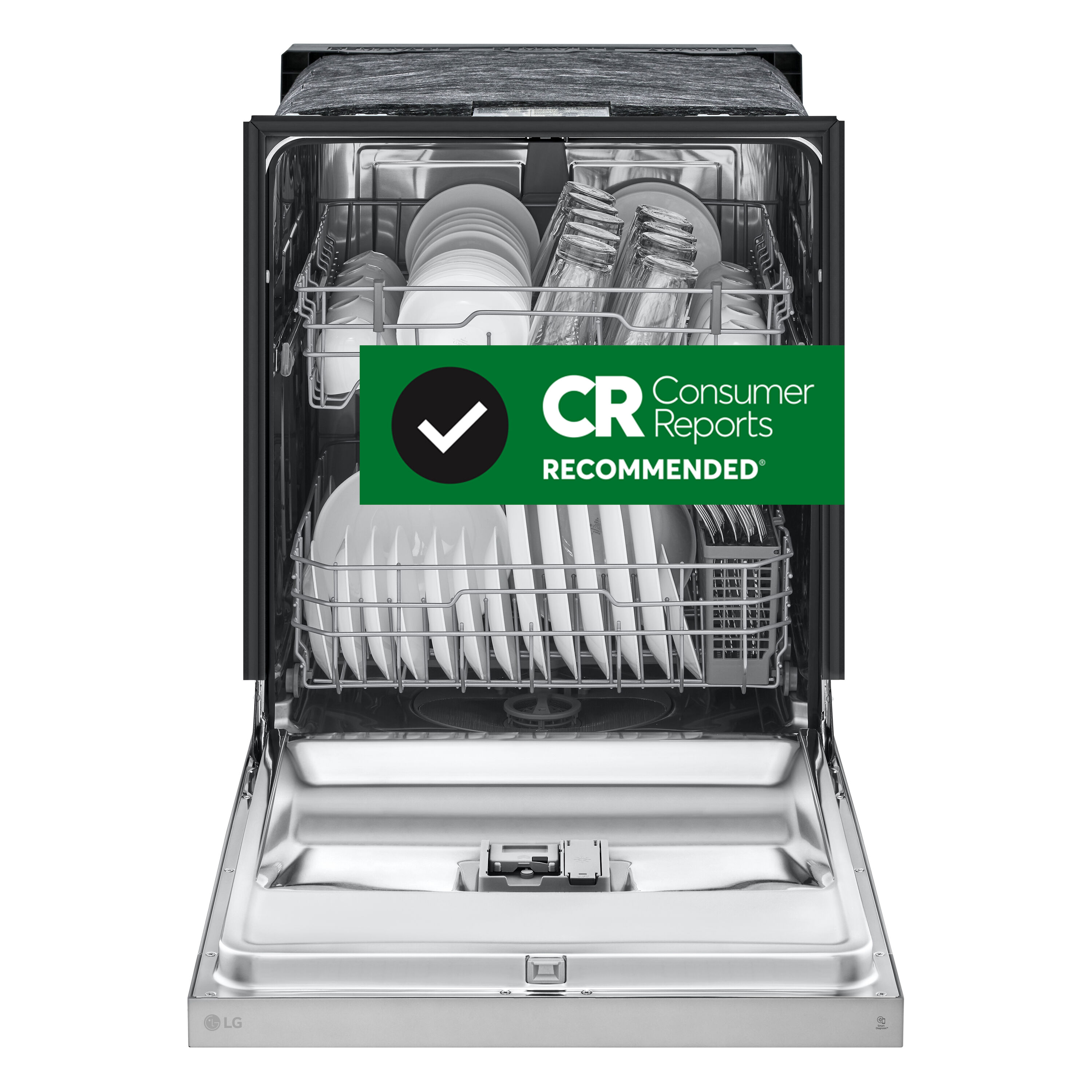 LG Stainless Steel Tub Front Control 24 in Built In Dishwasher Stainless Steel Look ENERGY STAR 52 dBA