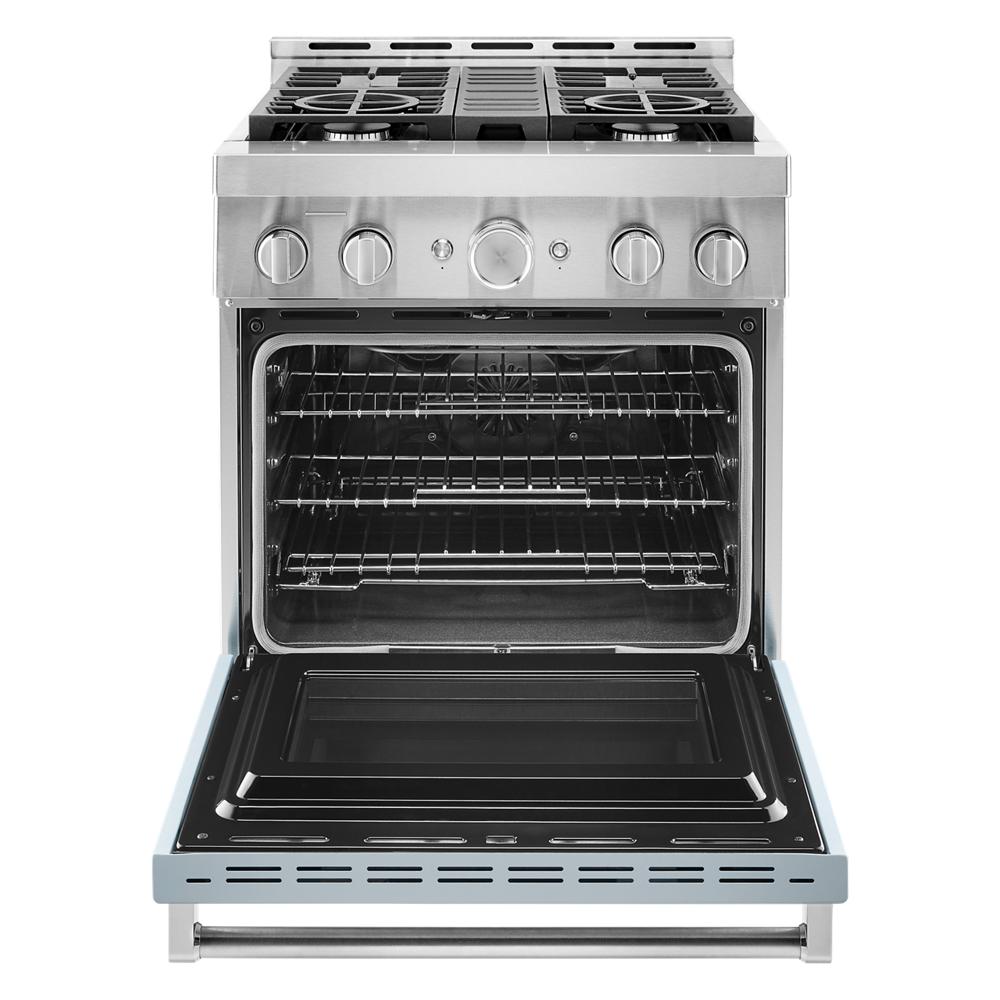 KitchenAid 30-in 4 burners 4.1-cu ft Convection Oven Freestanding Natural Gas Range ( Misty Blue )