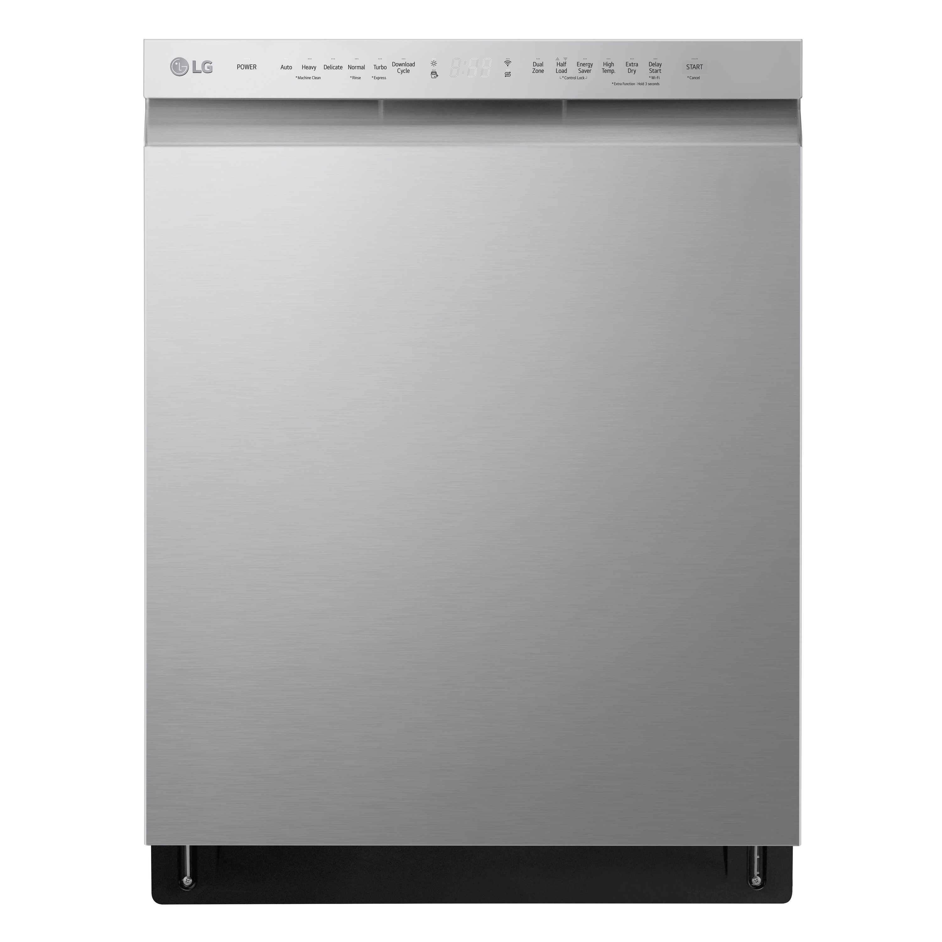 LG QuadWash Front Control 24 in Smart Built In Dishwasher Stainless Steel ENERGY STAR 48 dBA
