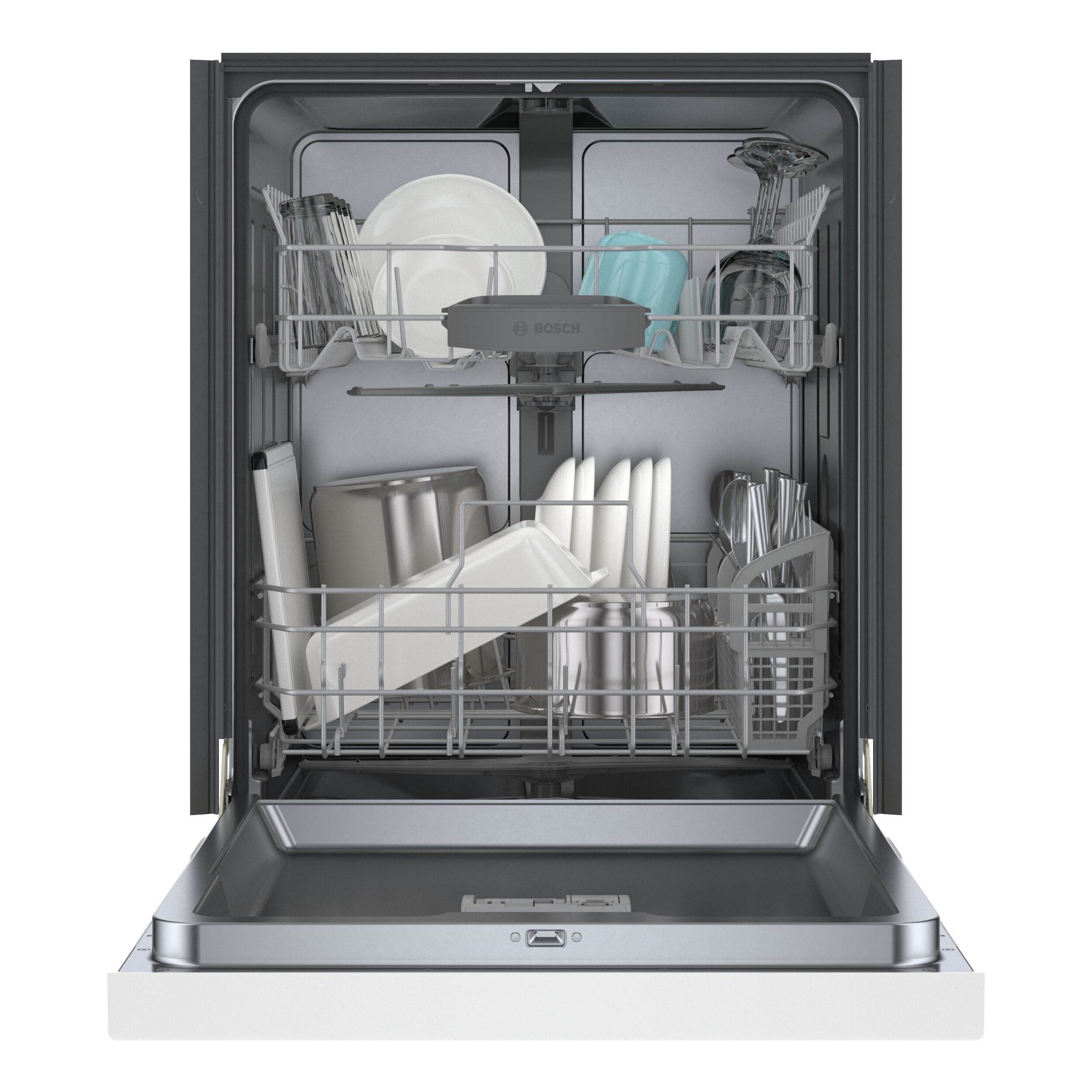 Bosch Front Control 24 in Smart Built In Dishwasher White 48 dBA