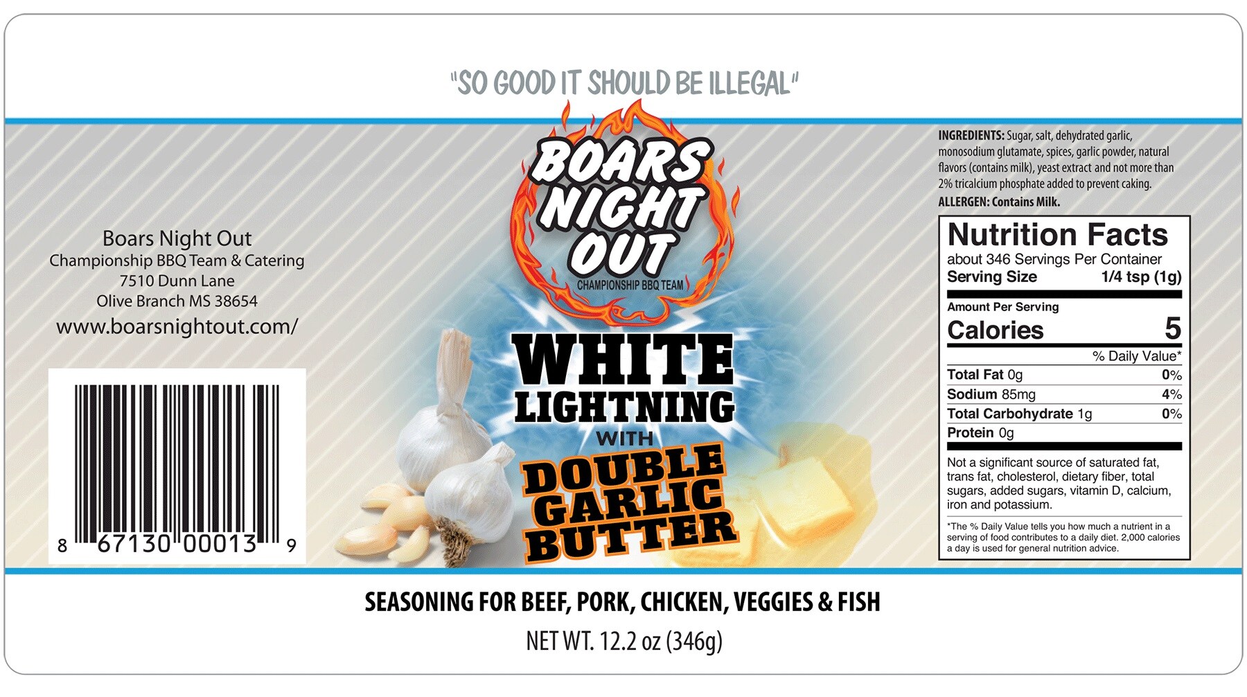 Boars Night Out 14.5-oz Garlic herb Seasoning blend