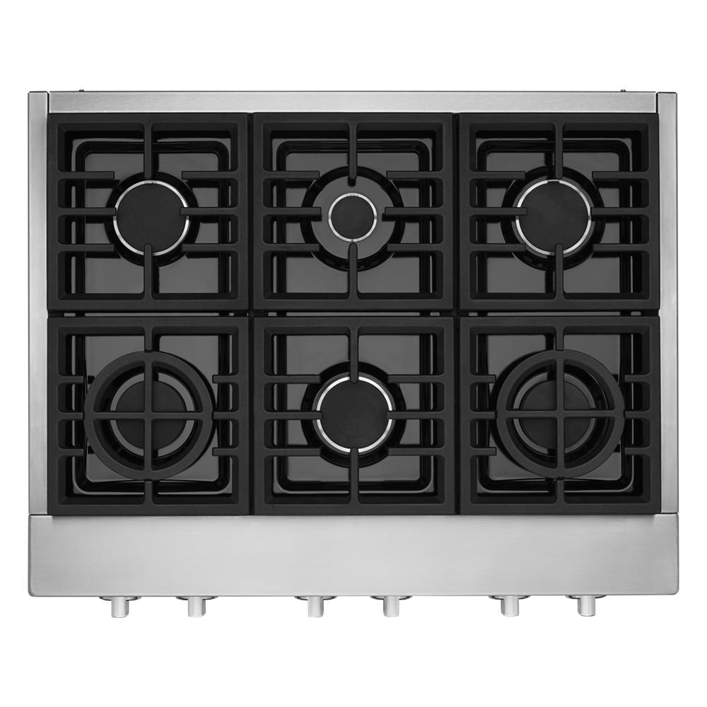 KitchenAid 36-in 6 burners Stainless steel Gas Cooktop