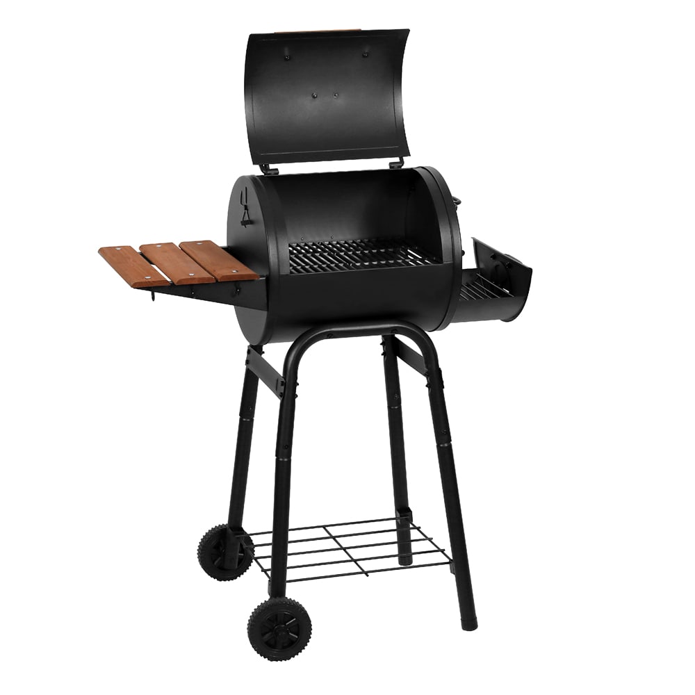 Char-Griller 18.5-in W Black Barrel Charcoal Grill