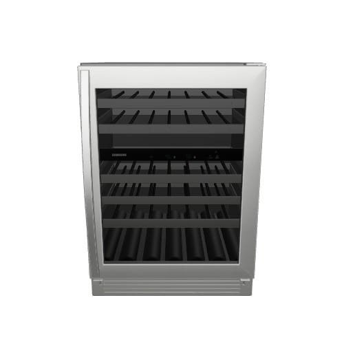 Samsung 23.81-in W 51 -Bottles Fingerprint Resistant Stainless Steel Dual Zone Cooling Freestanding Indoor Wine Cooler
