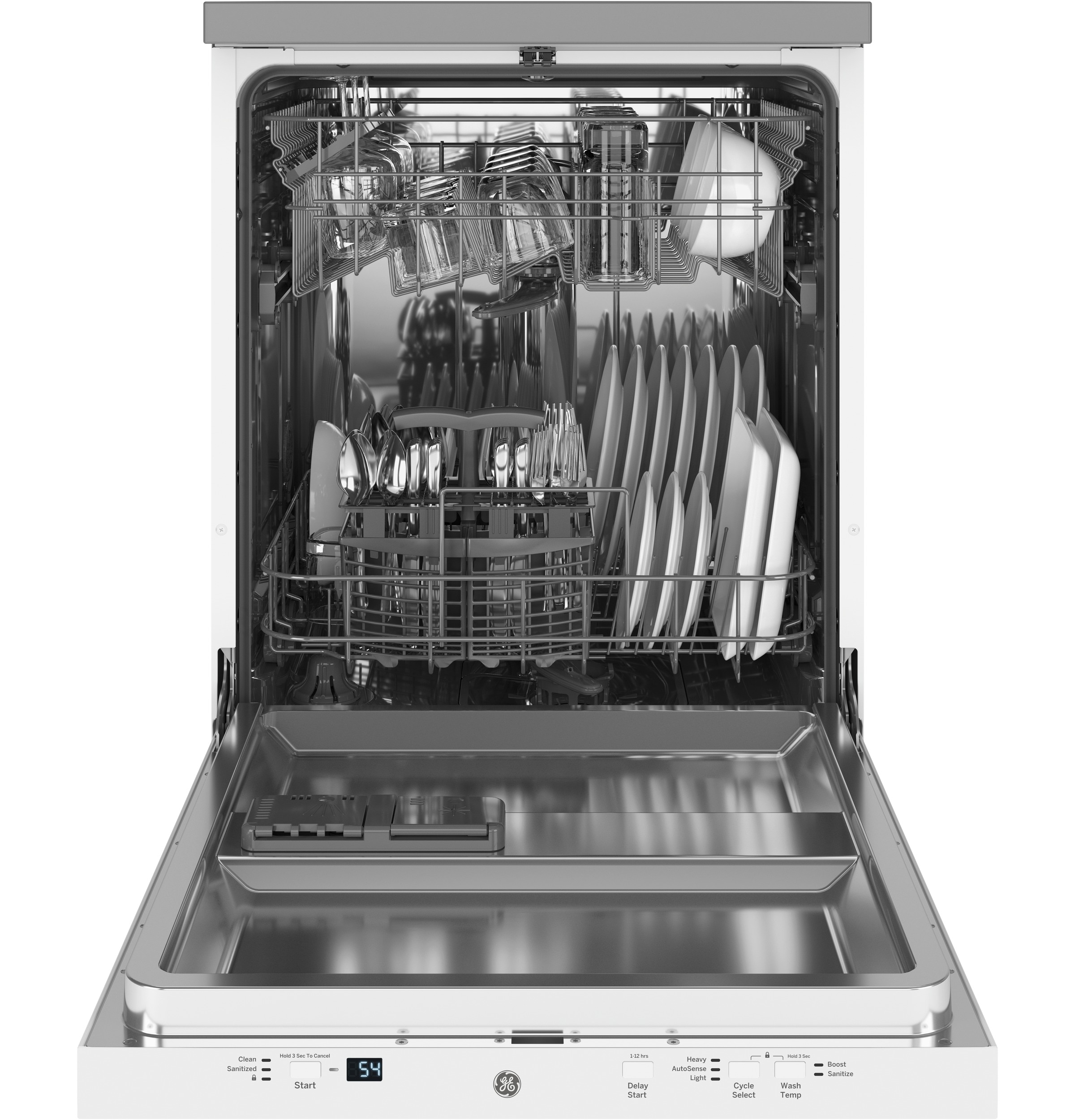 GE 23 625 in 54 Decibel Portable Dishwasher White ENERGY STAR