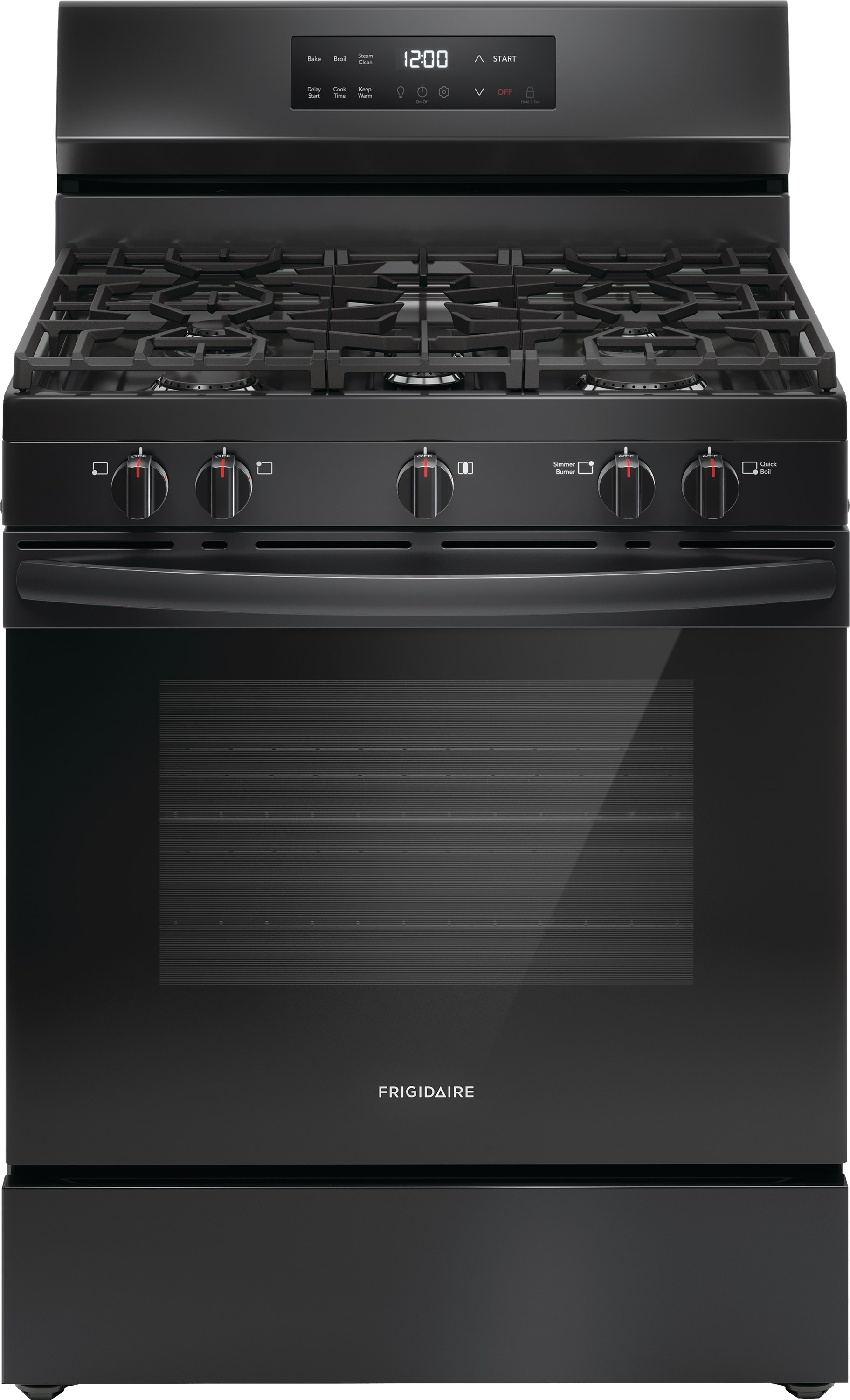 Frigidaire 30-in 5 burners 5.1-cu ft Freestanding Natural Gas Range ( Black )