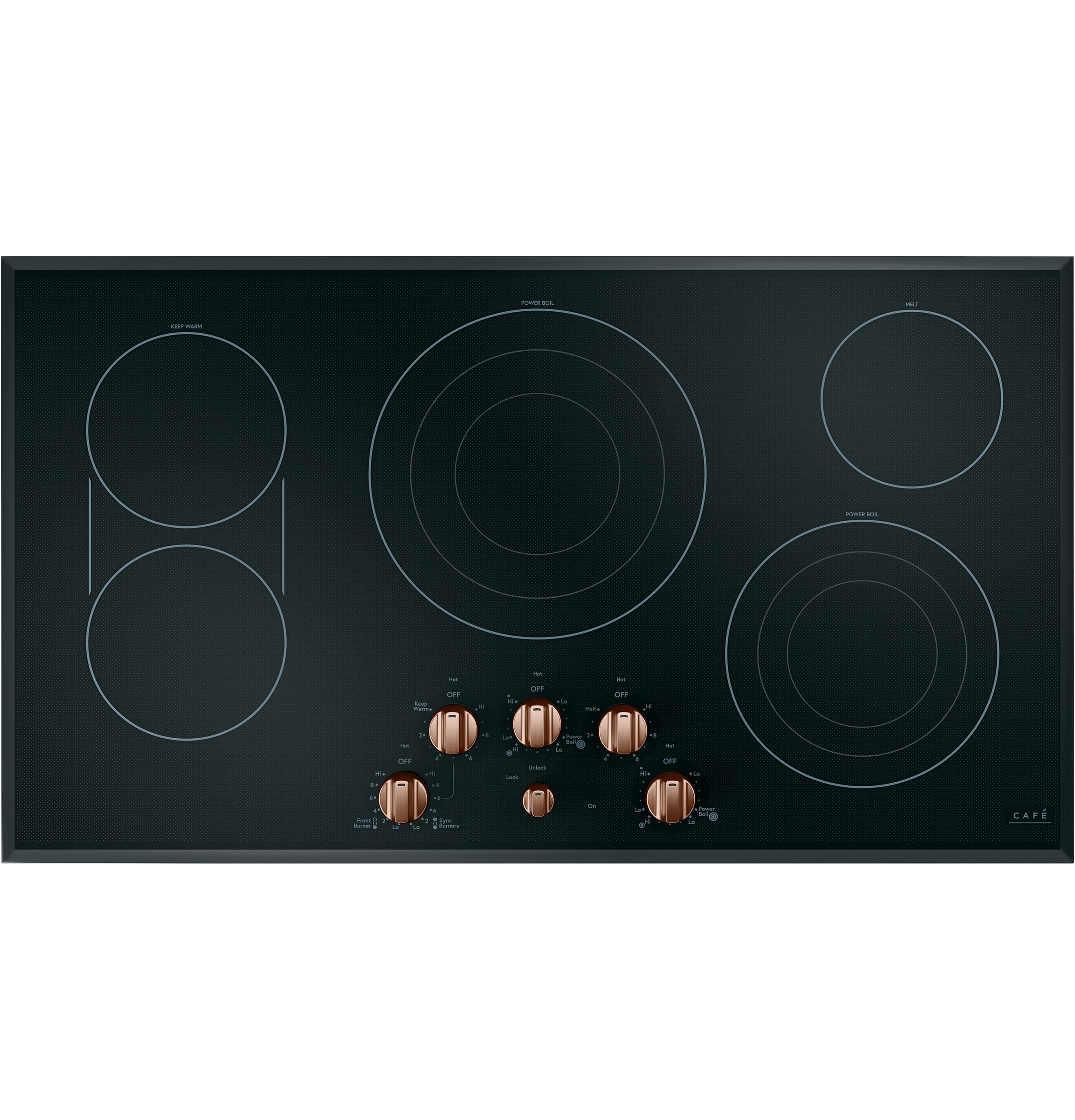 Cafe 30-in Electric cooktop Knob kit ( Brushed Copper )