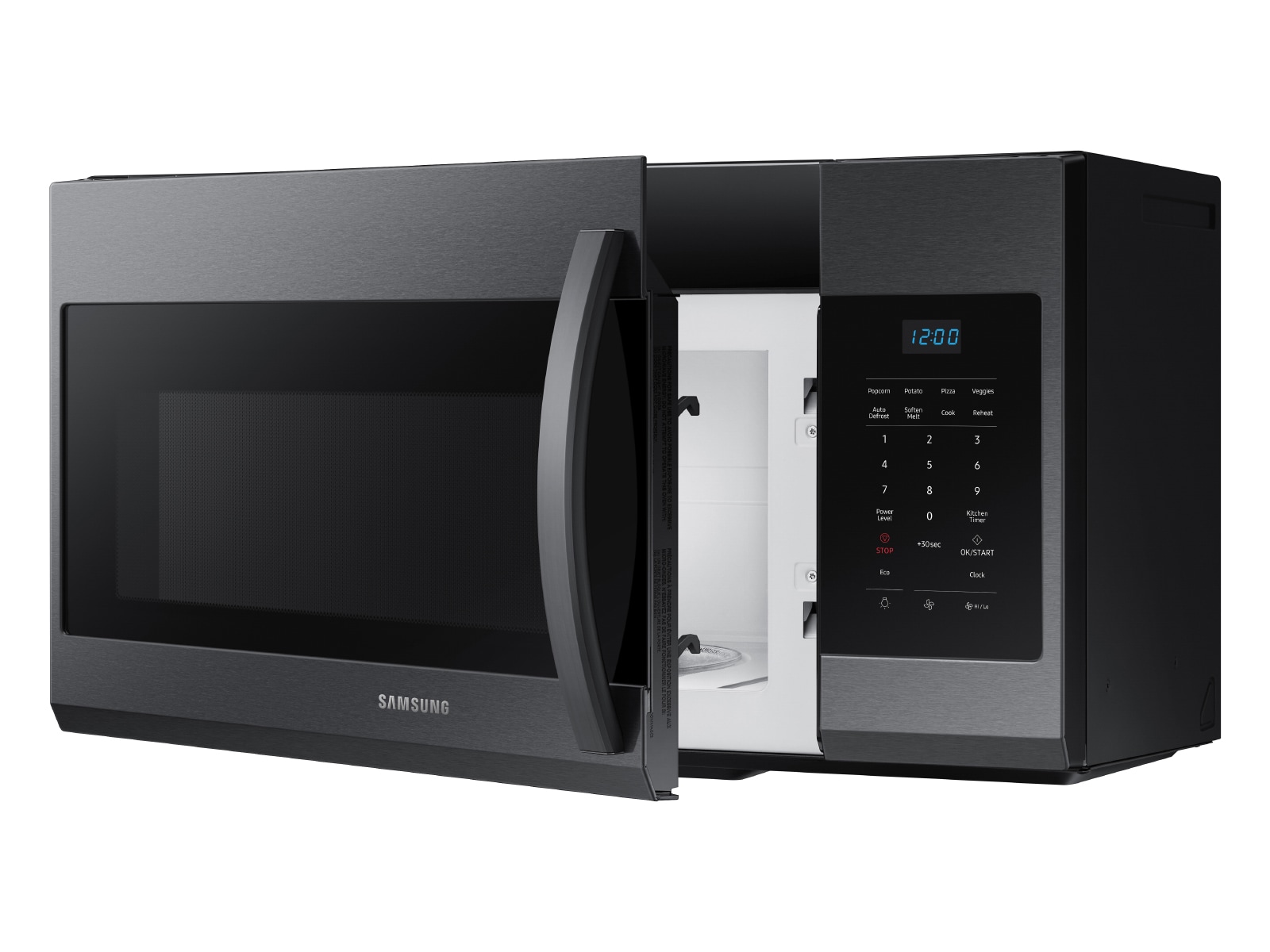 Samsung 1 7 cu ft Over the Range Microwave Fingerprint Resistant Black Stainless Steel