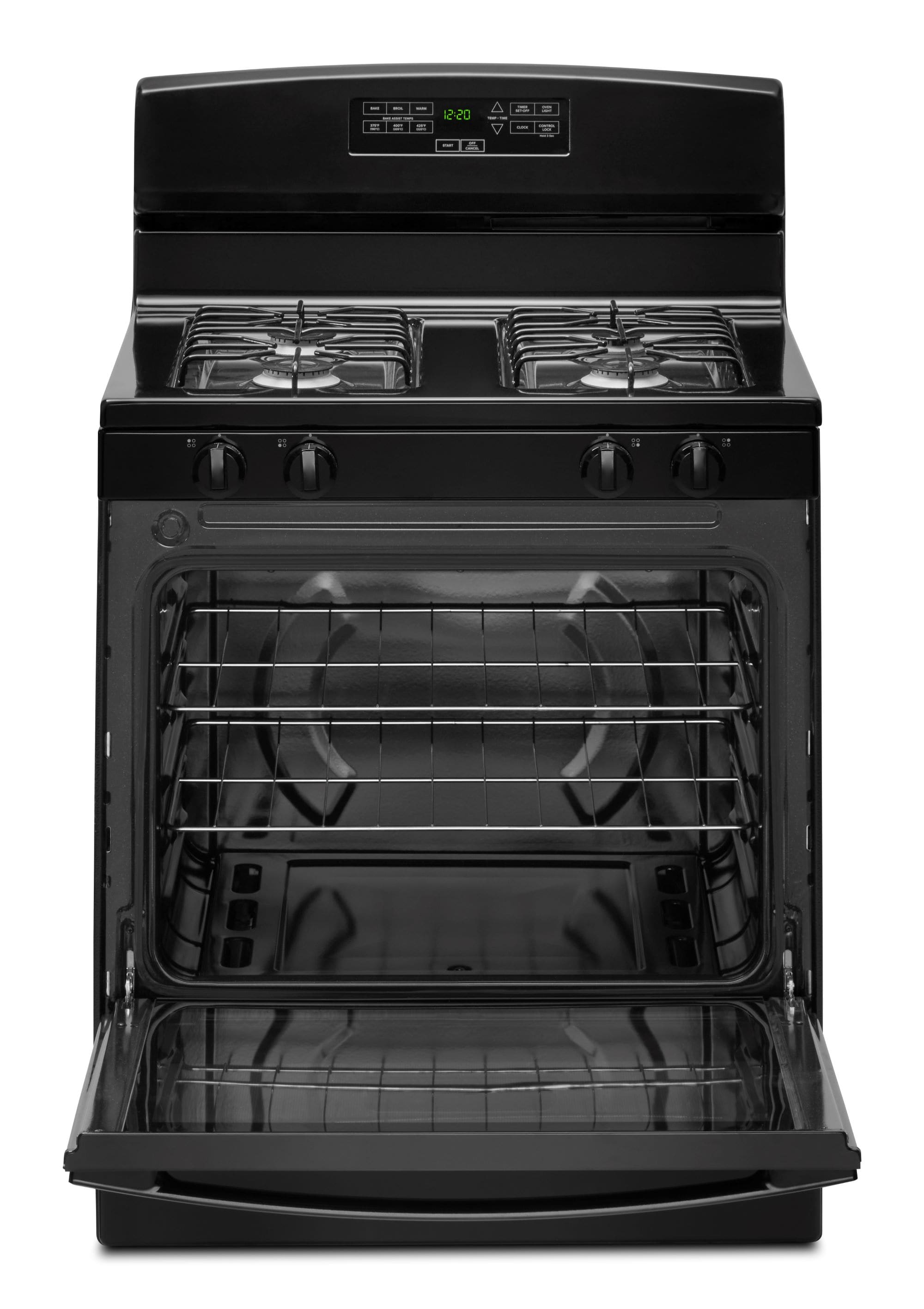 Amana 30-in 4 burners 5.1-cu ft Freestanding Natural Gas Range ( Black )